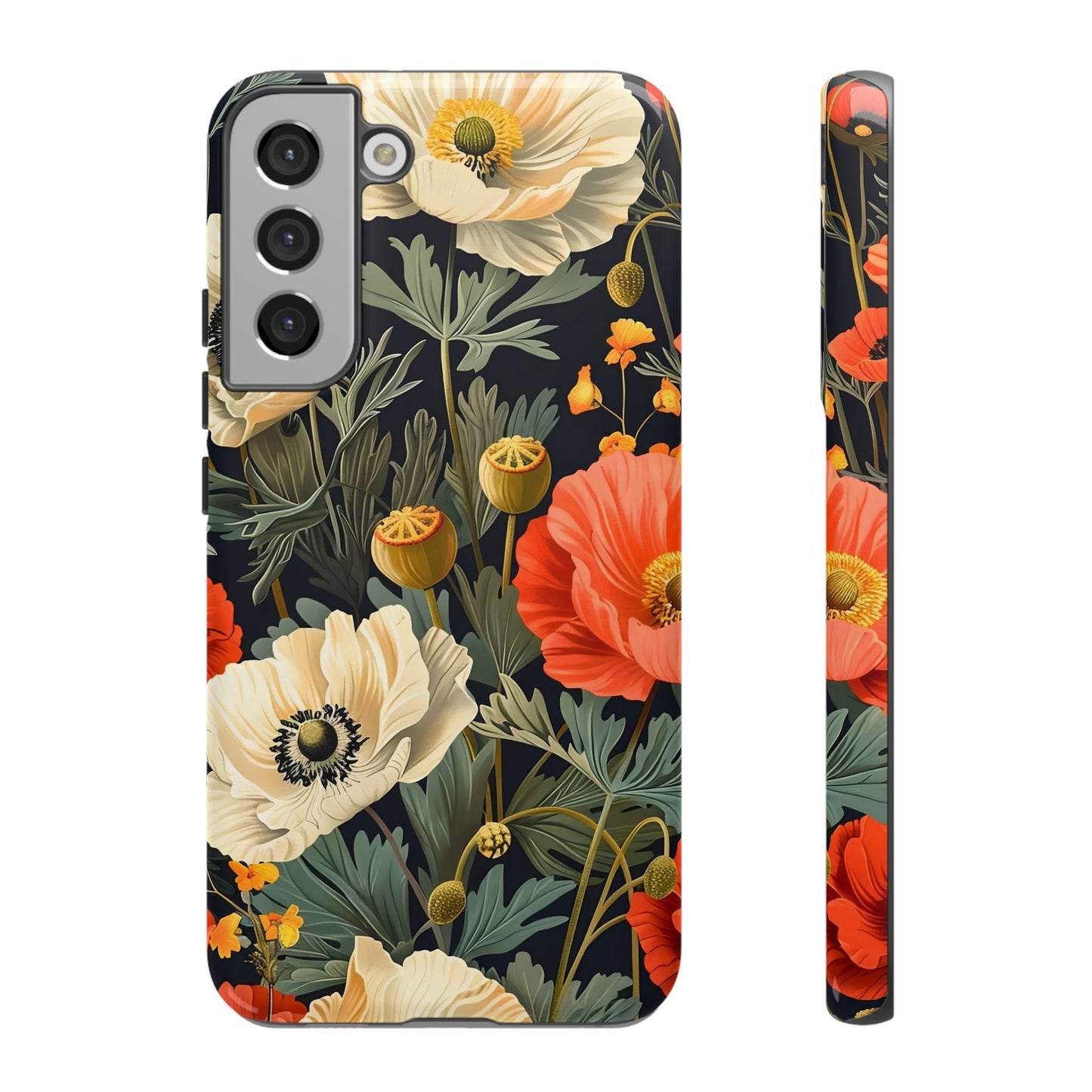 Floral Phone Case, Tough Cases with Botanical Design, Flower Protection Case, Gift for Nature Lovers, Eco-Friendly Mobile Cover