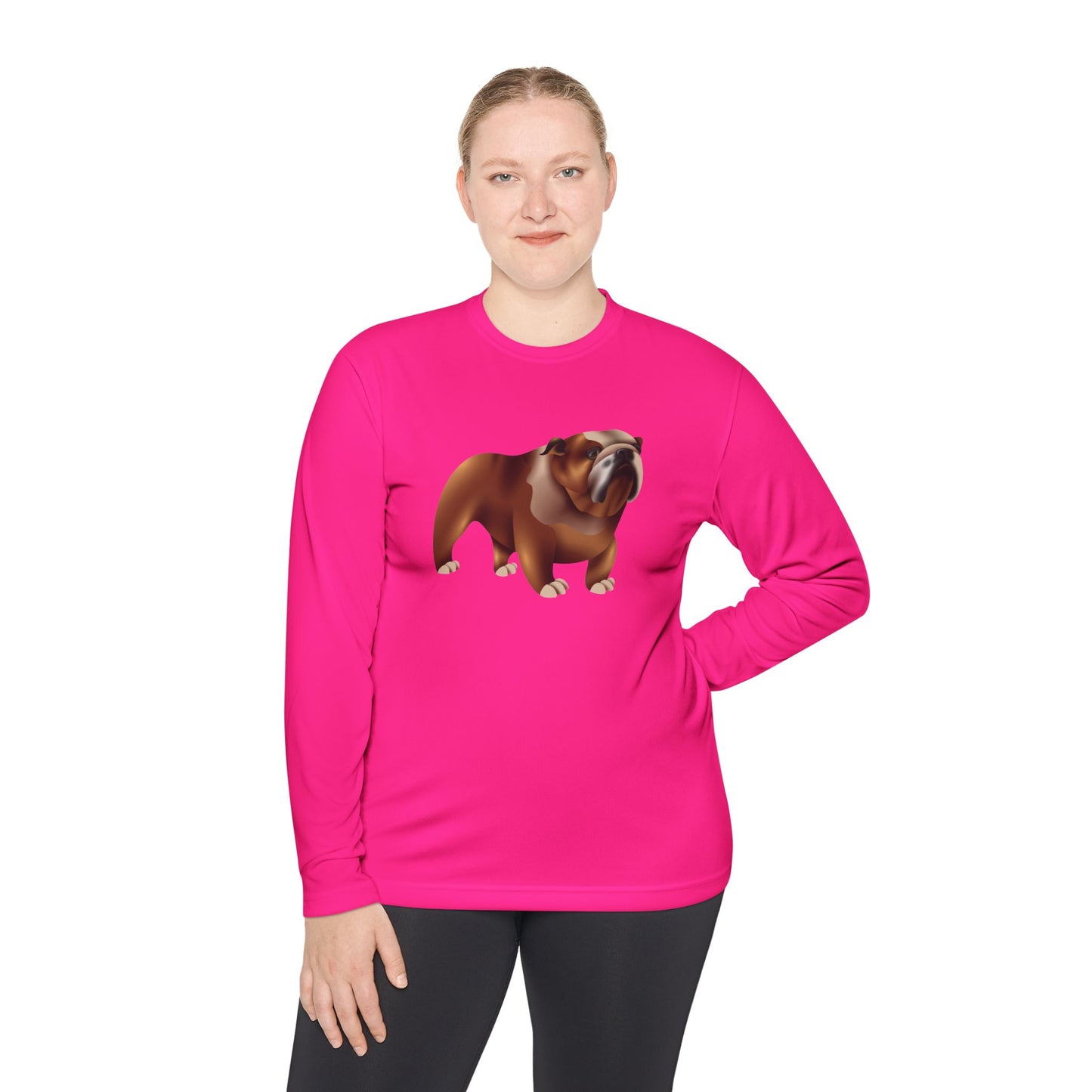 Unisex Lightweight Long Sleeve Tee - Adorable British Dog