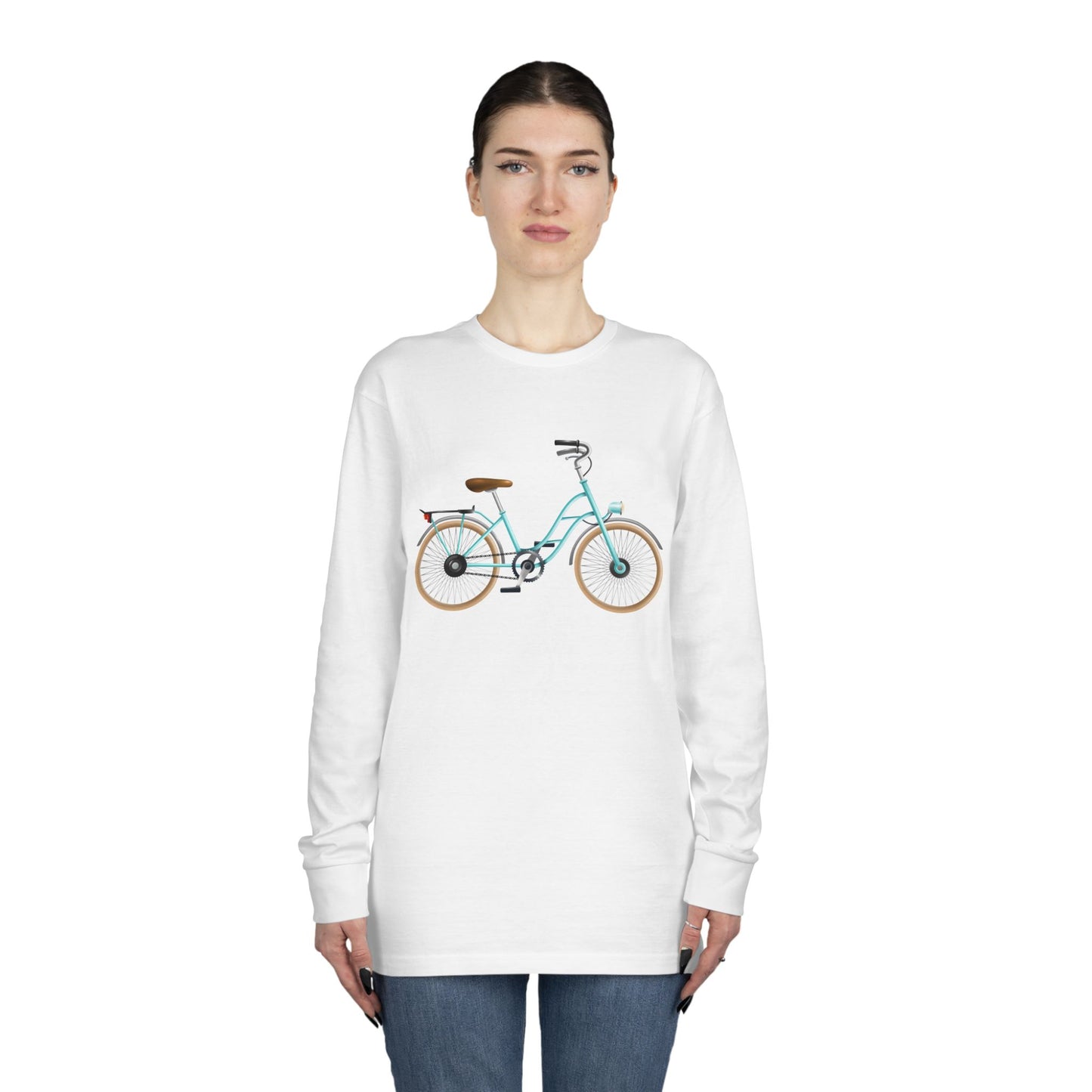 Long Sleeve Crewneck Tee - Trendy British Bicycle