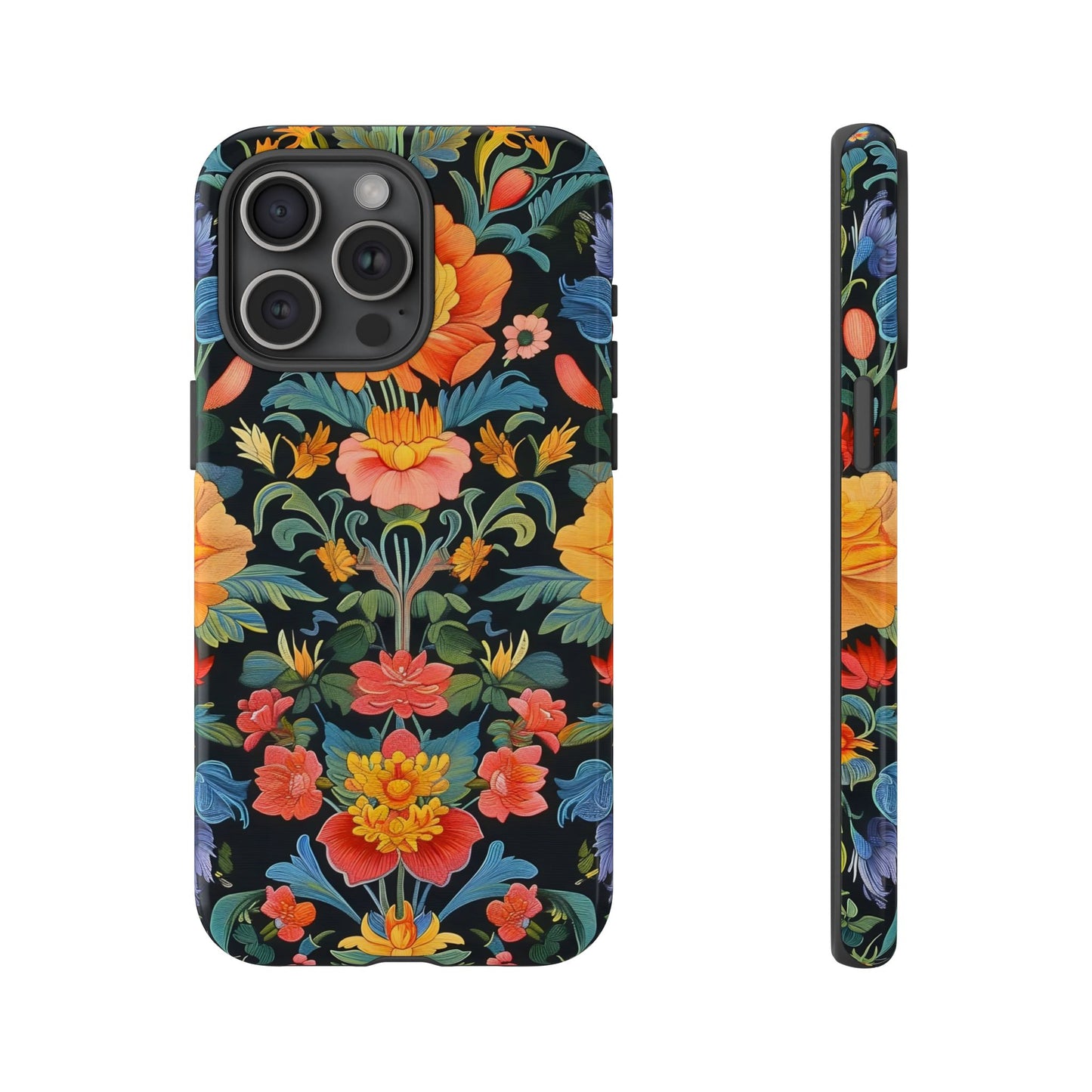 Floral Phone Case - Vibrant Flower Pattern, Tough Case for iPhone, Samsung, Aesthetic Gift, Flower Lover Accessory