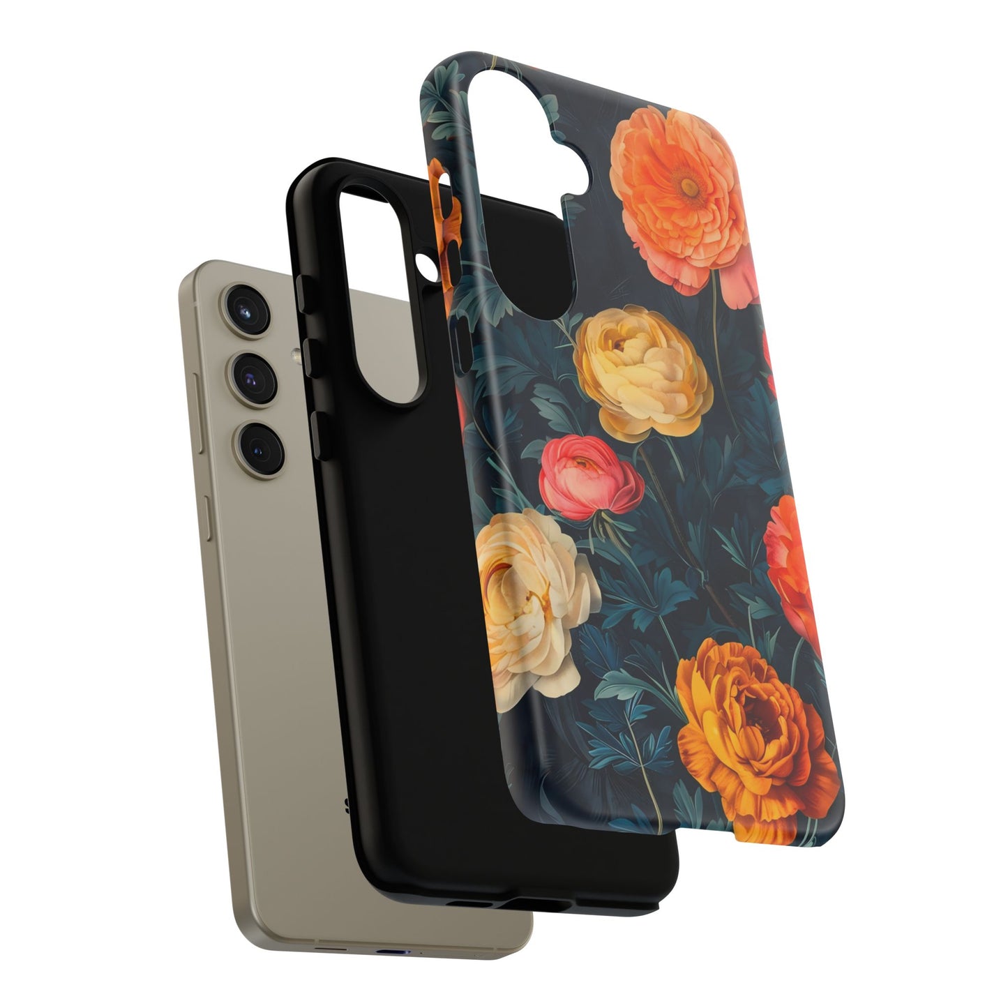 Floral Phone Case - Tough Cases, Stylish Protection, Gift for Flower Lovers, Customizable Cover, Floral Design Mobile Accessory