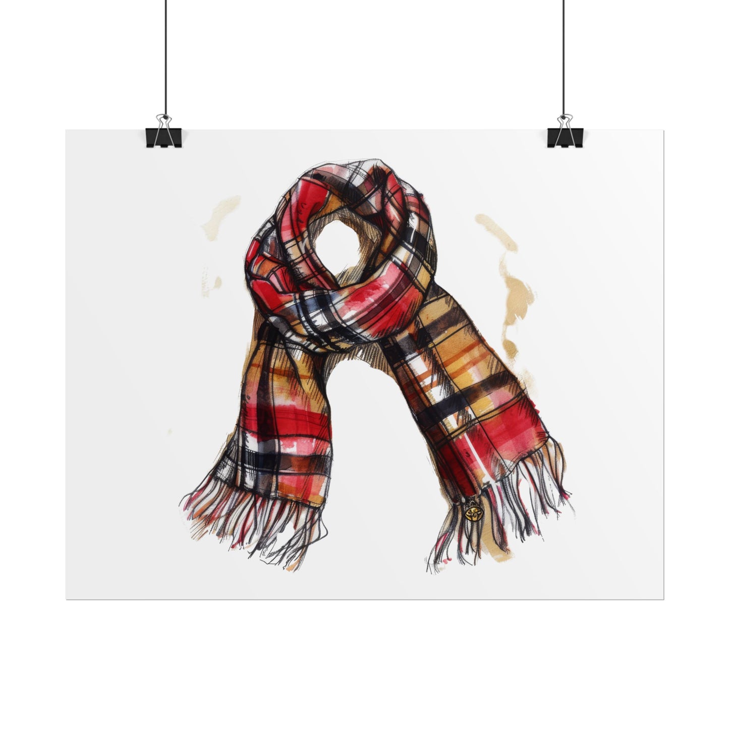 Cozy Scarf Wall Art - Fall Decor for Home, Rustic Style, Gift for Her, Cozy Vibes, Autumn Aesthetic