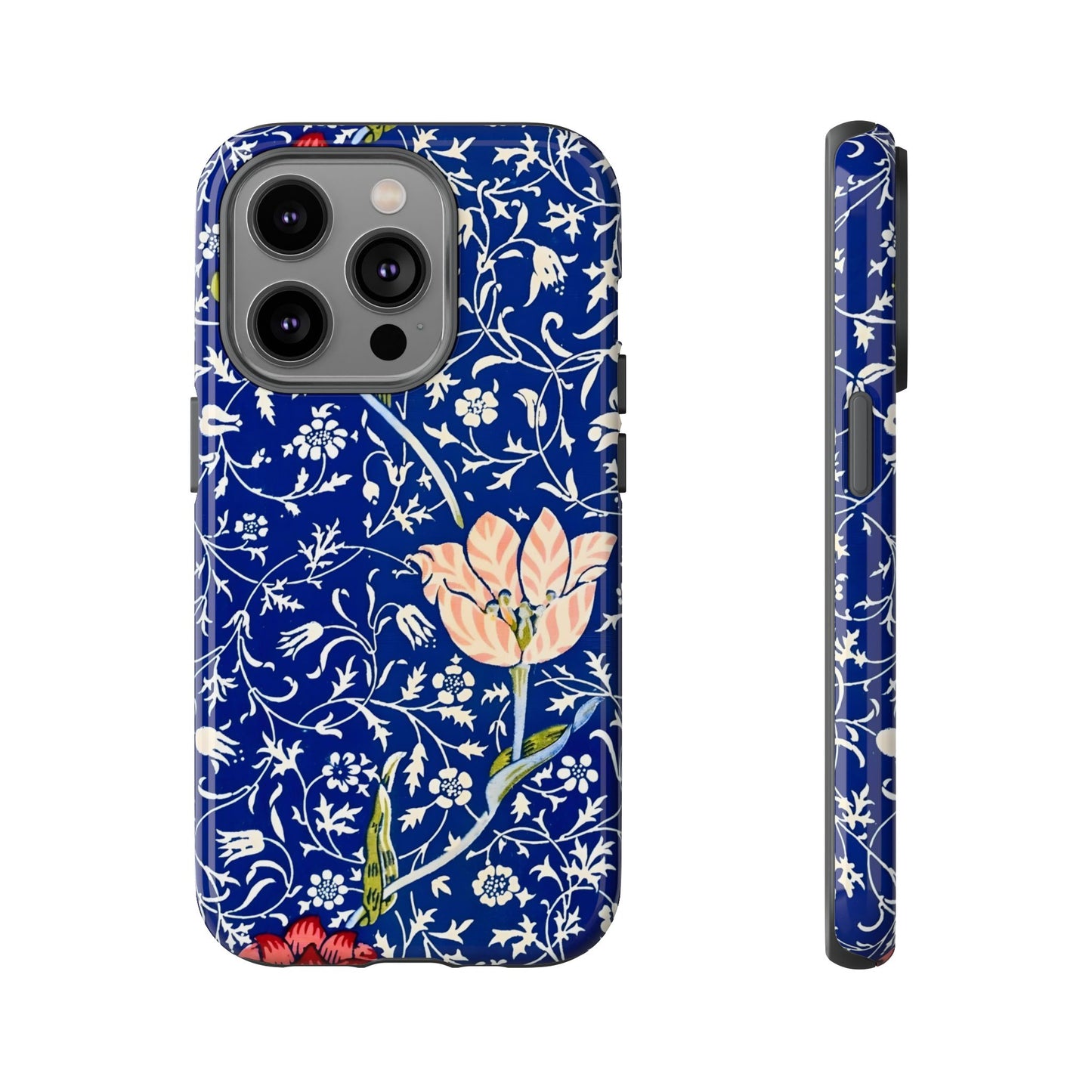 Floral Phone Case, Unique Tough Phone Cover, Gift for Her, Spring Decor, Durable Protective Case, Elegant Floral Design