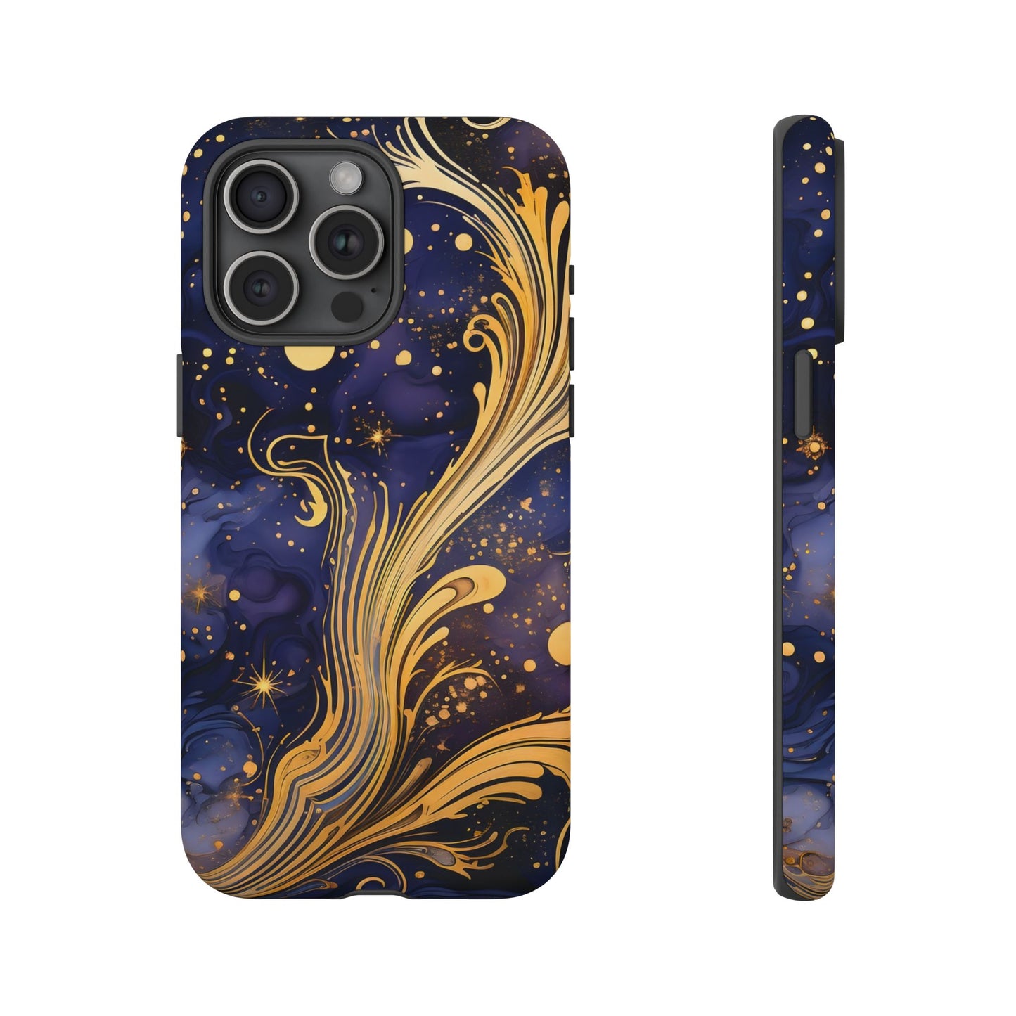 Elegant Floral Phone Case, Tough Cases for Women, Artistic Galaxy Design, Phone Cover for Cosmic Lovers, Unique Gift Idea