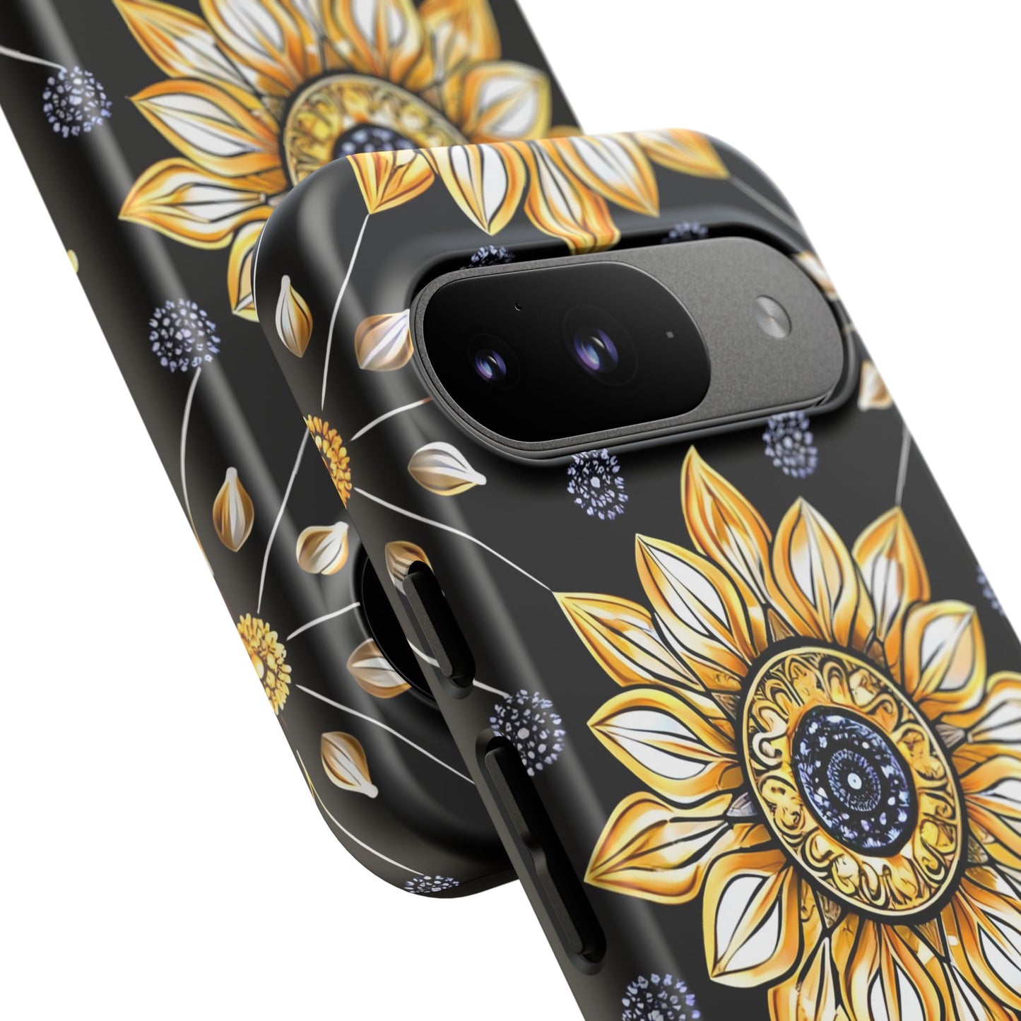 Floral Phone Case with Mandala Design, Tough Cases for iPhone & Samsung, Boho Style, Gift for Her, Unique Accessories