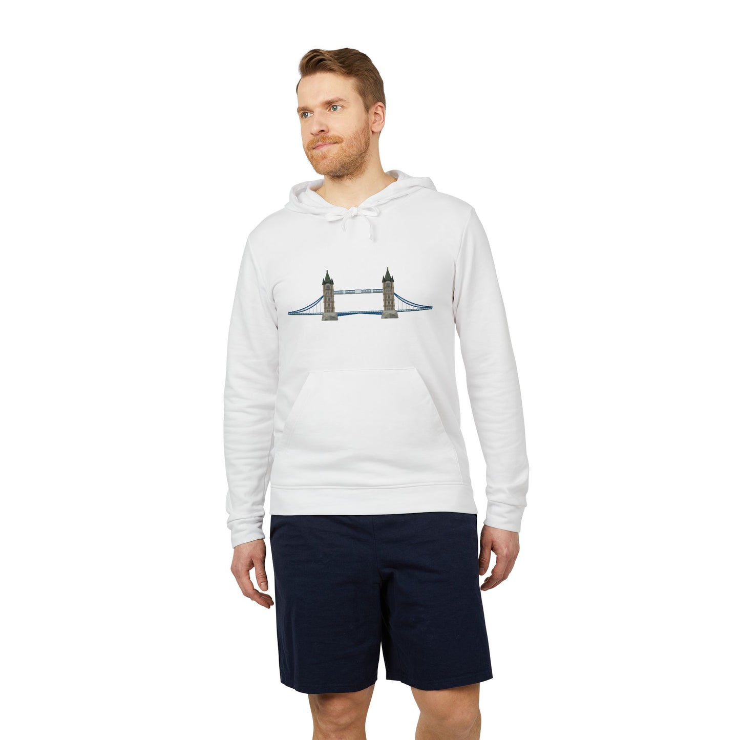 adidas Unisex Fleece Hoodie - Tower Bridge - Iconic London Landmark