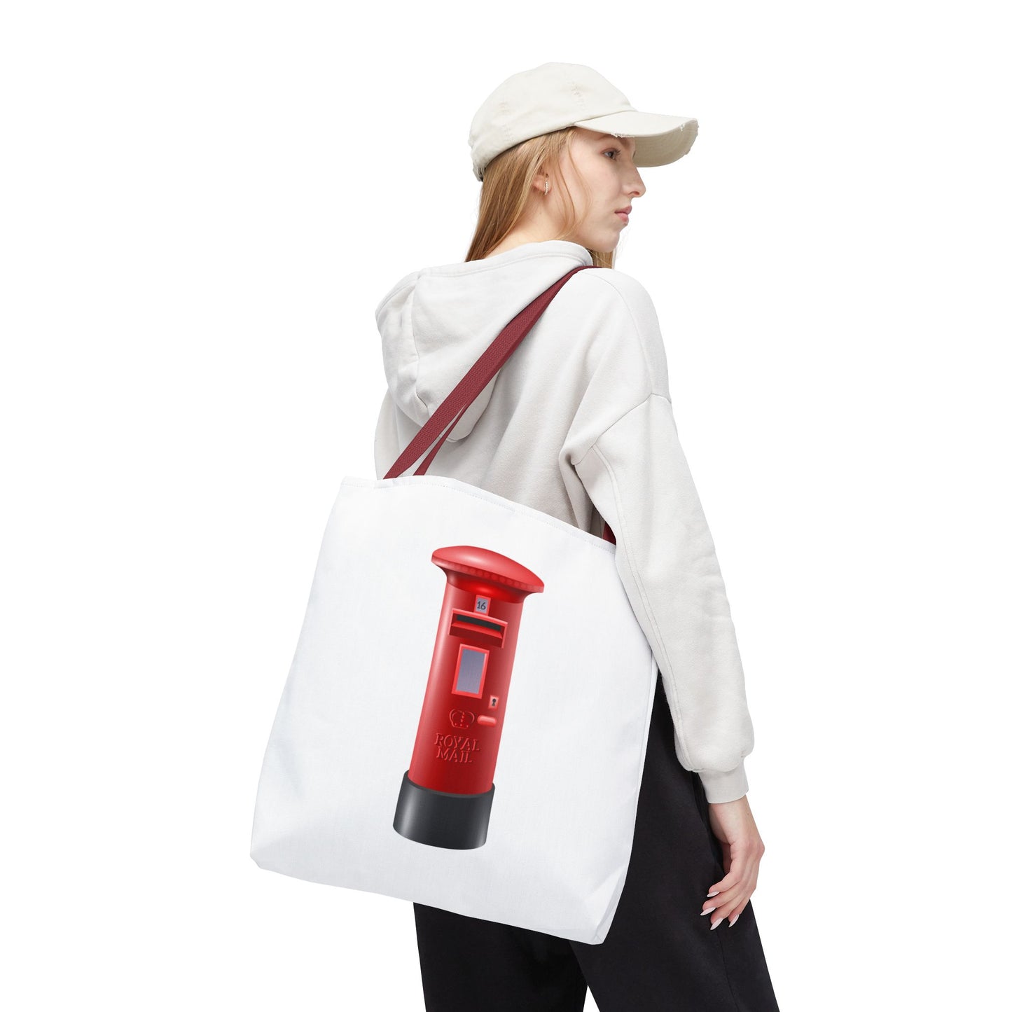 Vintage Post Box Tote Bag, Perfect for Postage Lovers, Everyday Use, Gift Idea for Holidays, Eco-Friendly Carryall