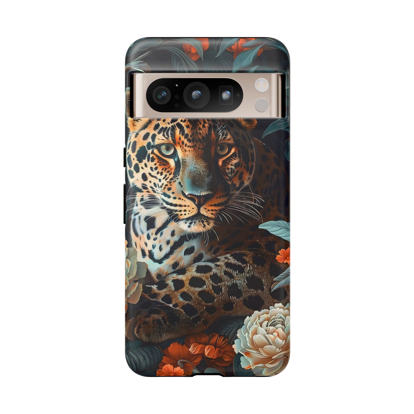 Wildlife Phone Case with Leopard Design | Tough Cases, Animal Prints, Floral Phone Cover, Gift for Nature Lovers, Unique Phone Accessories