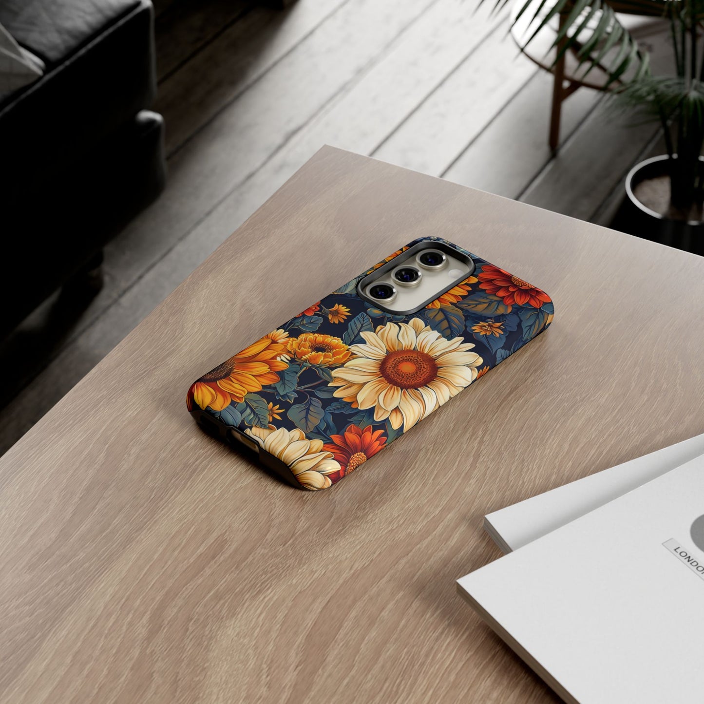 Floral Tough Phone Case | Sunflower Design, iPhone Cover, Protective Case, Gifts for Her, Floral Phone Accessory