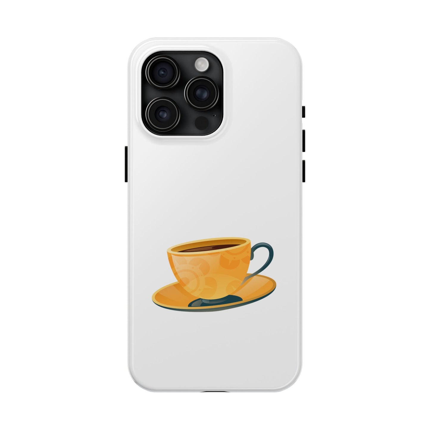 Stylish Tough Phone Case with Coffee Cup Design, Coffee Lover Gift, Phone Accessories for Fall, Cute Phone Cover, Durable Protection