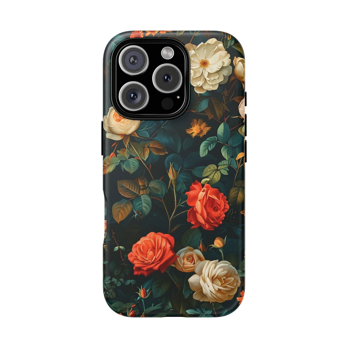 Floral iPhone Case, Tough Phone Cover, Flower Design Phone Accessory, Gift for Her, Spring Style, Floral Protection Case