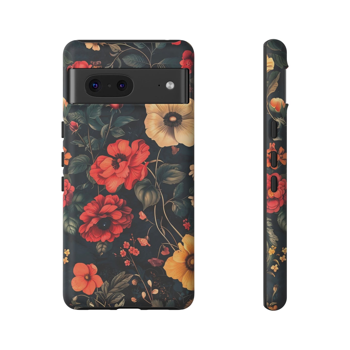 Floral Phone Case, Tough Cases, Flower Motif, Protective Cover, Gift for Her, Floral Design, Spring Accessory
