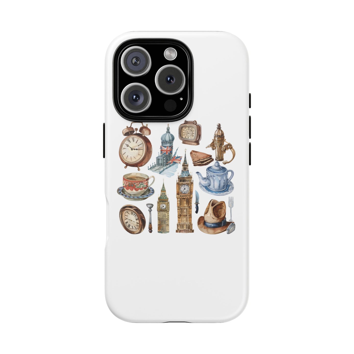 Vintage Illustrative Phone Case, Whimsical Tough Phone Cover, Gifts for Her, Unique Cell Phone Accessory