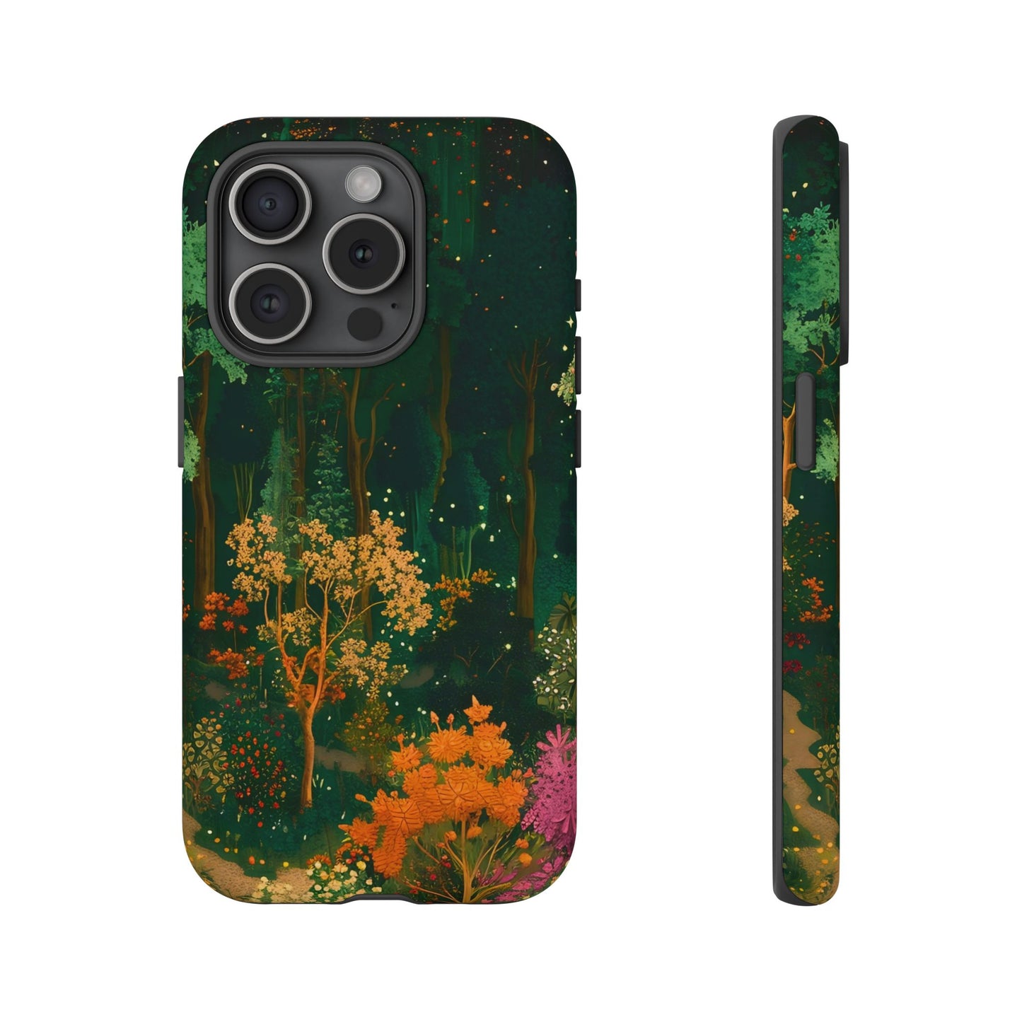 Nature-Inspired Phone Case, Floral Design, Tough iPhone Cover, Gift for Nature Lovers, Colorful Phone Accessory
