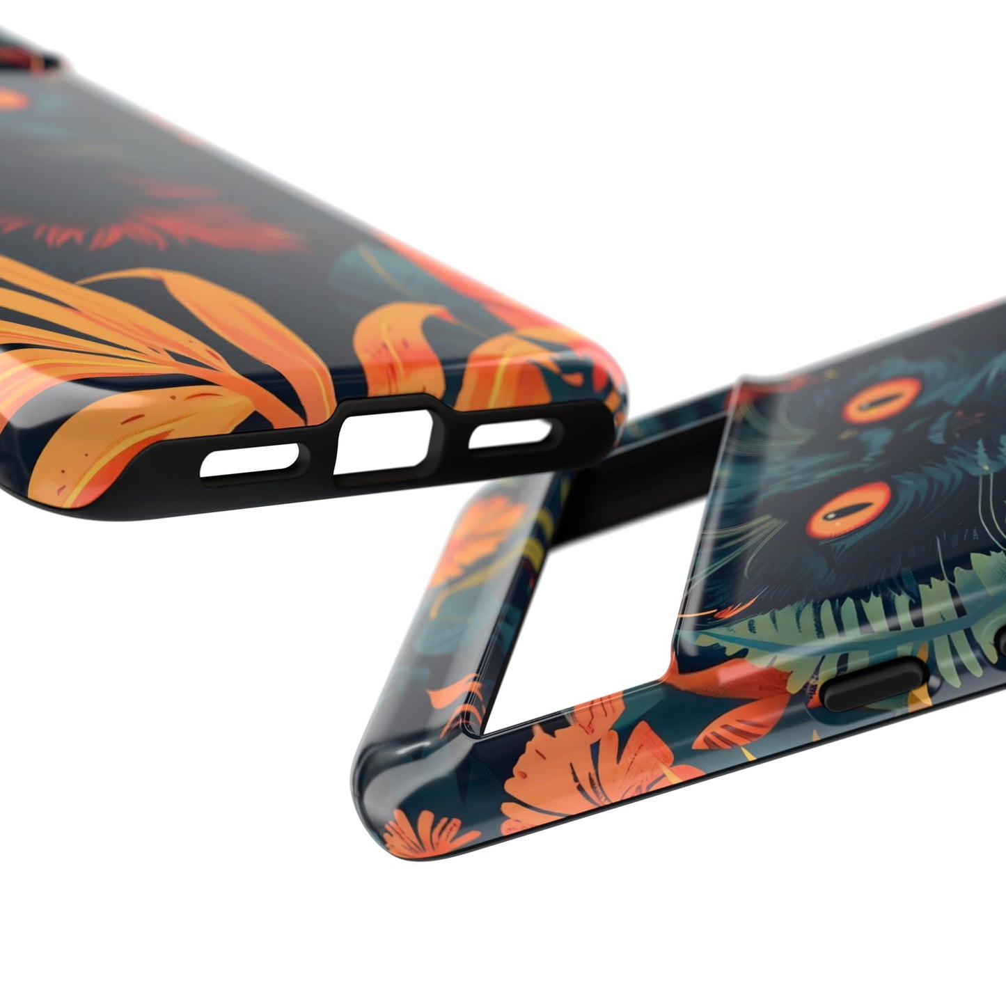 Feline Jungle iPhone Case - Tough and Unique Cat Design, Pet Lover Gift, Animal Phone Accessory, Nature Inspired, Halloween Style