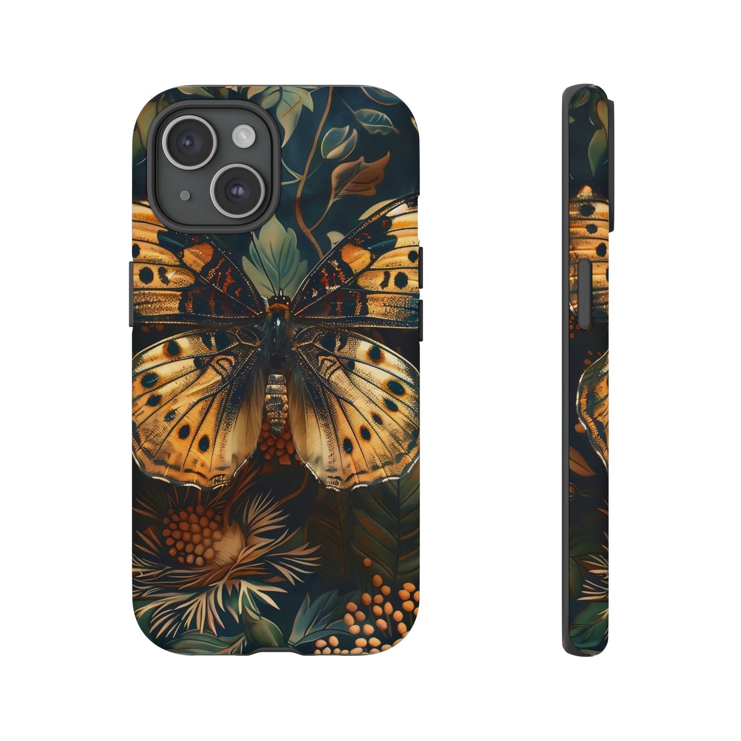 Butterfly Floral Phone Case, Tough Cases, Protective Cover, Unique Gift, Nature Lover, Art Print, Spring Decor