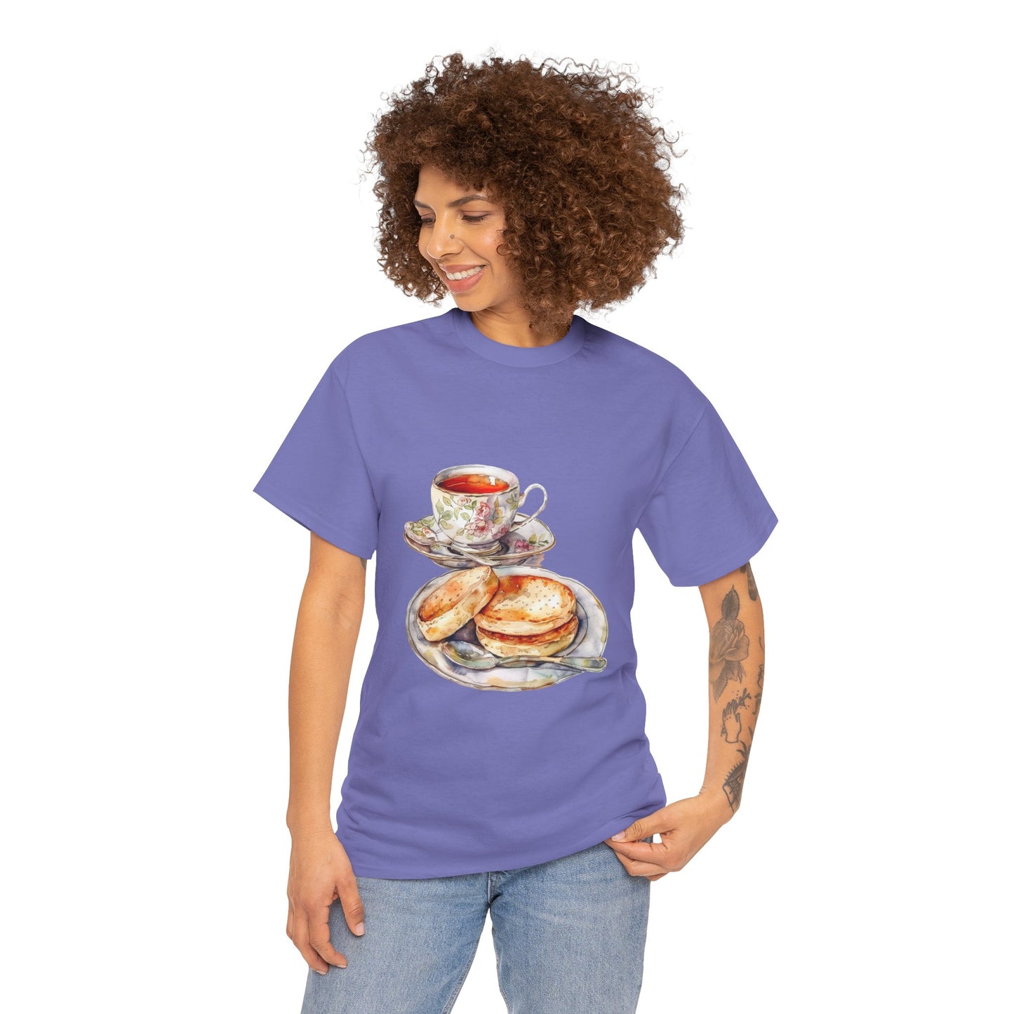 Unisex Heavy Cotton Tee - Heritage on a Plate - Exploring British Cuisine