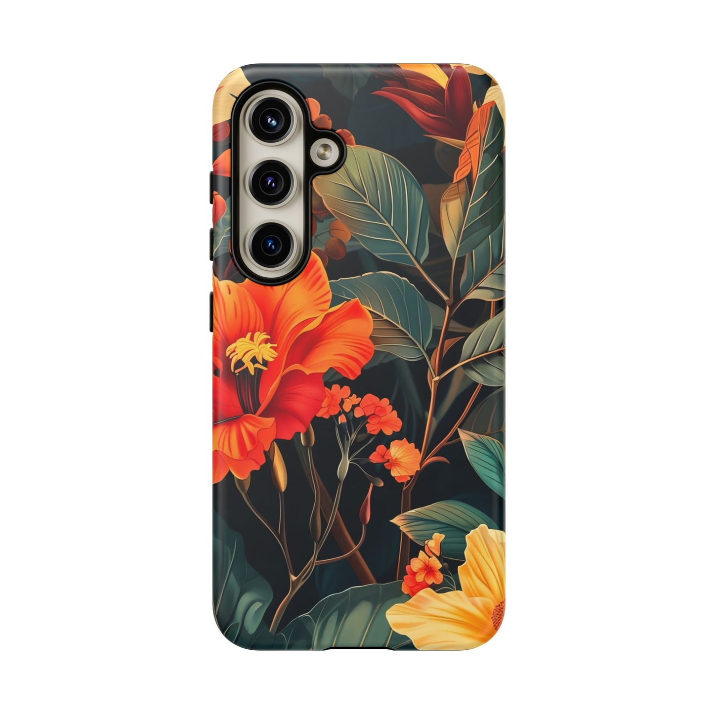 Tough Floral Phone Case | Tropical Vibe, Gift for Nature Lovers, Summer Beach Accessory, Floral Pattern, Trendy Phone Accessories