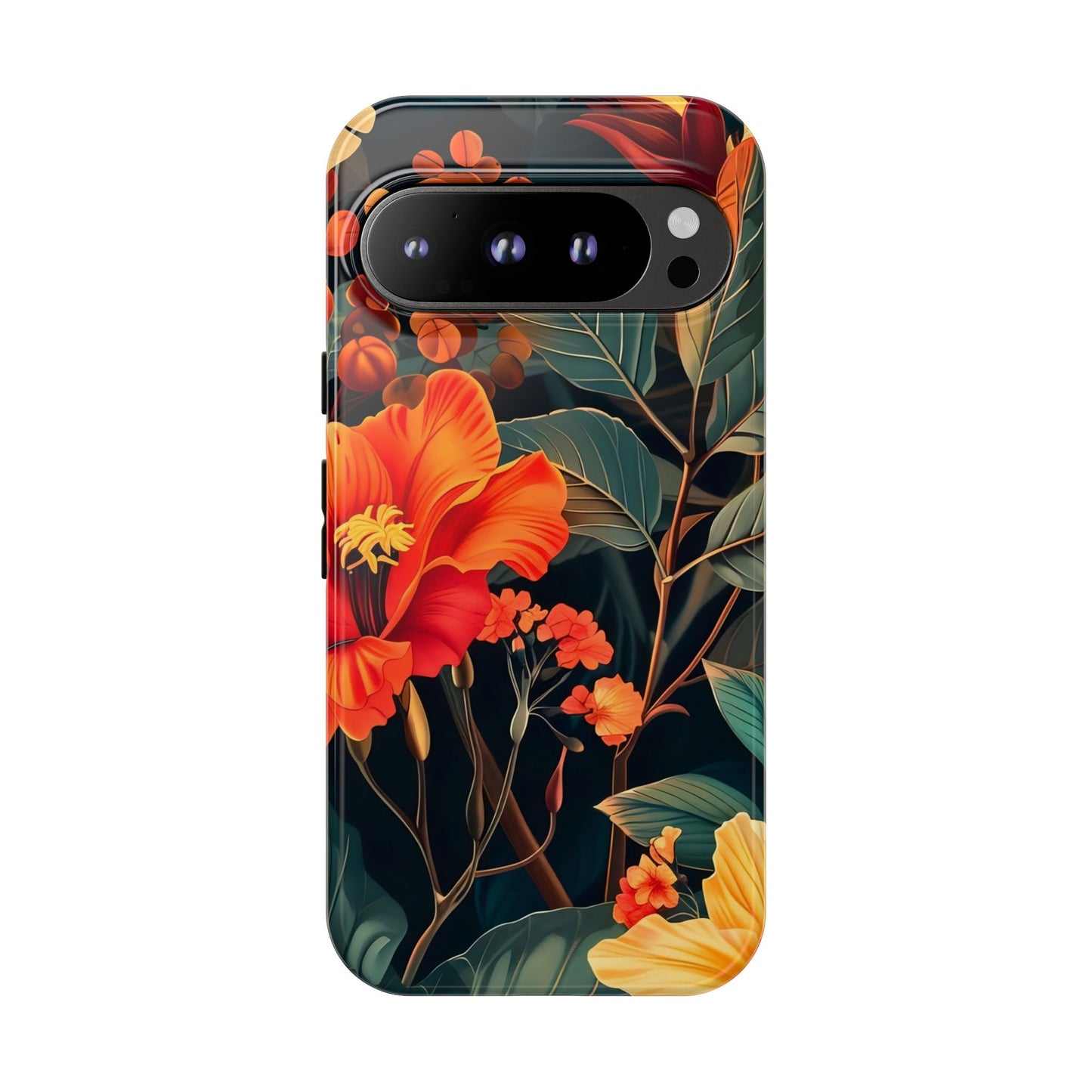 Tough Floral Phone Case | Tropical Vibe, Gift for Nature Lovers, Summer Beach Accessory, Floral Pattern, Trendy Phone Accessories