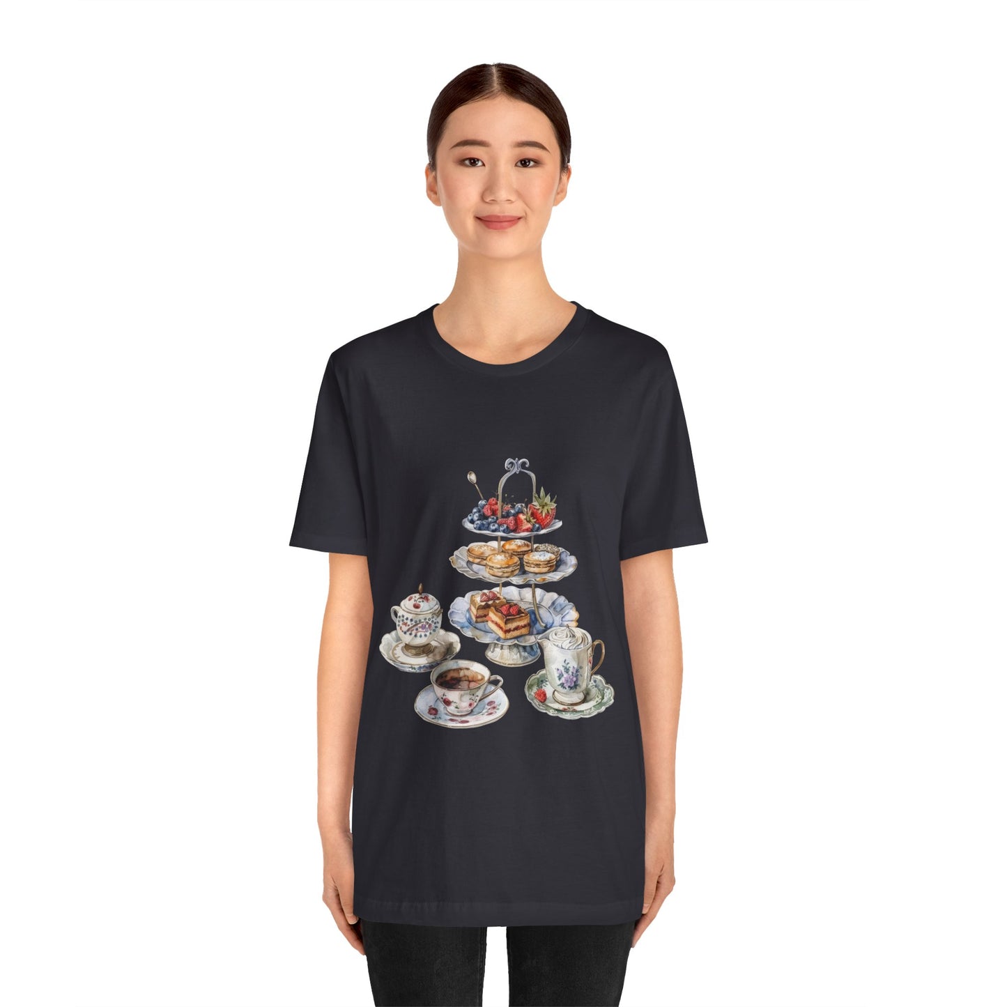 Unisex Jersey Short Sleeve Tee - Savoring Britain - A Journey Through British Cuisine
