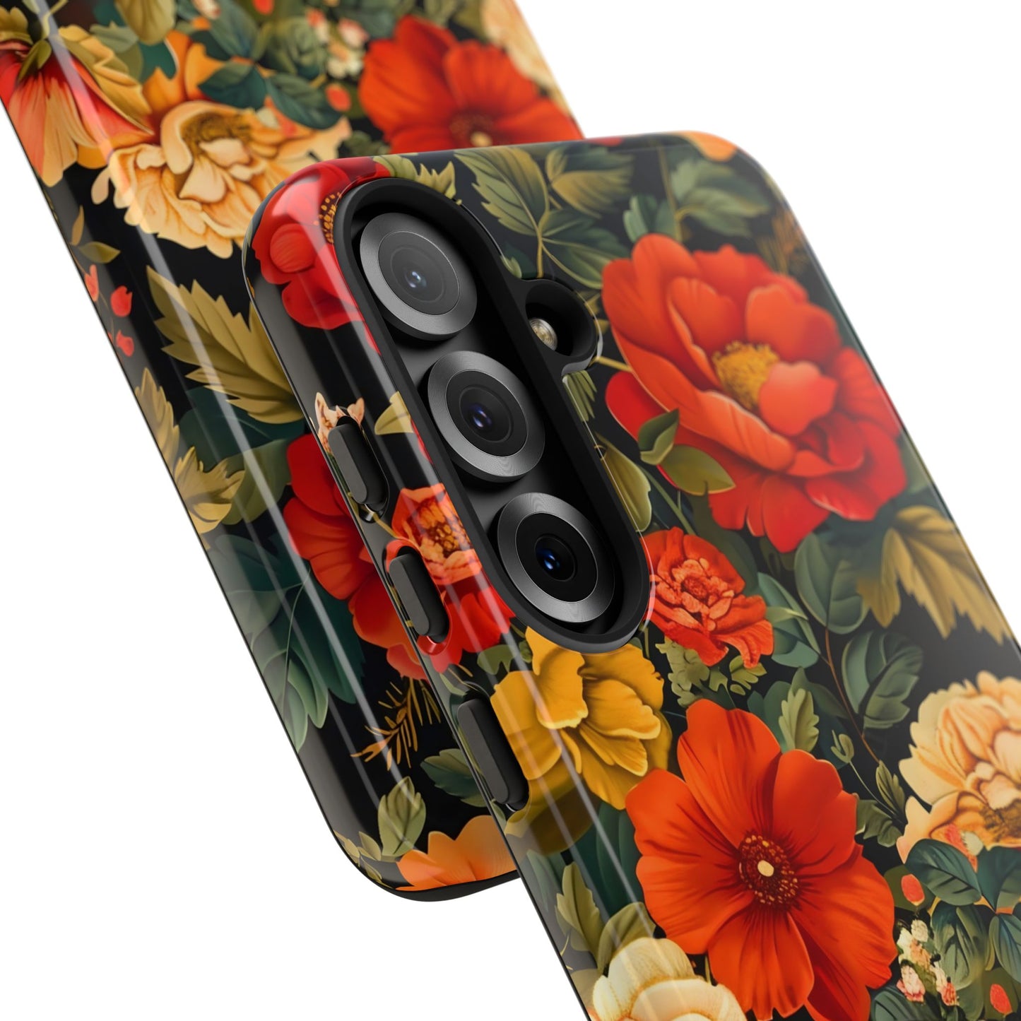 Floral Phone Case, Tough Cases, Decorative Tech Accessories, Gift for Her, Nature Lover Gift, Boho Style Case, Spring Floral Cover