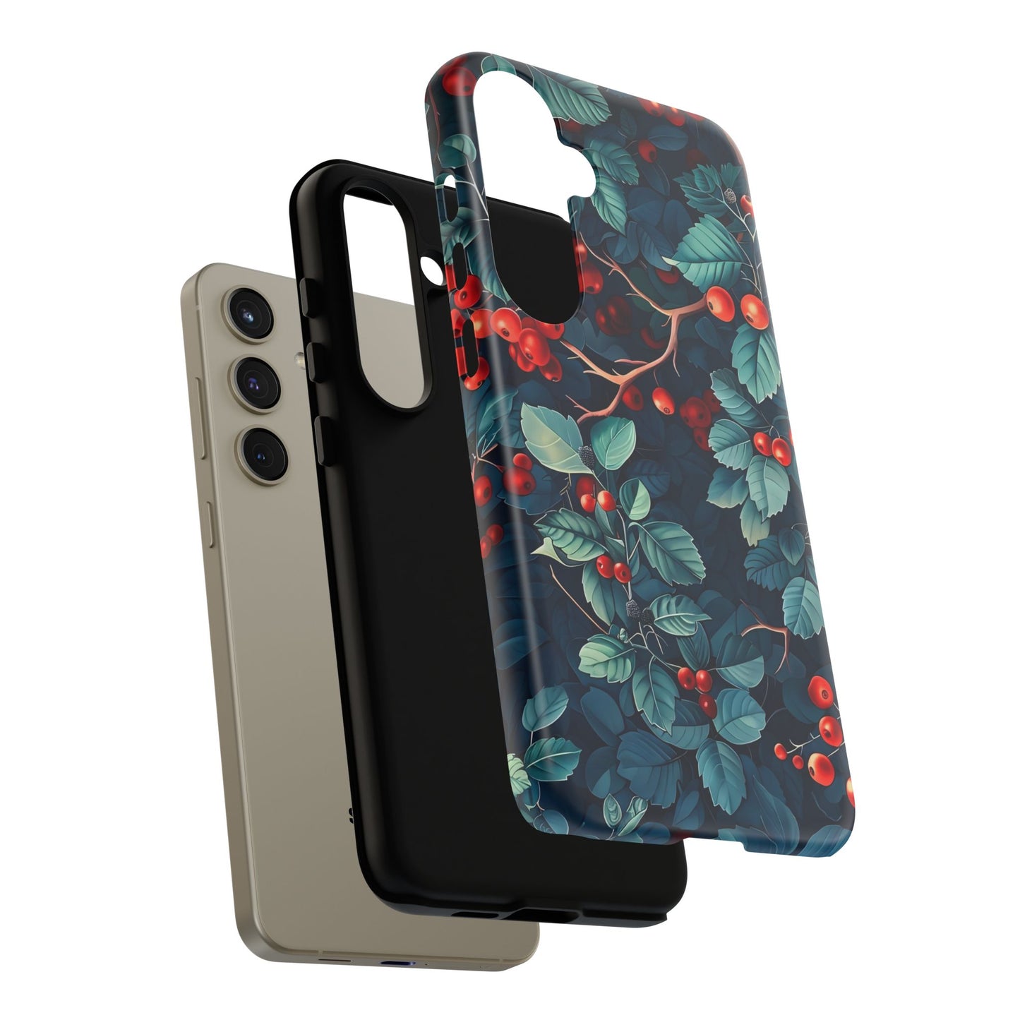 Berry Blossom Phone Case - Nature Lover's Gift, Floral Design, Cute Accessory for Spring, Unique Tech Cover, Perfect for Holidays