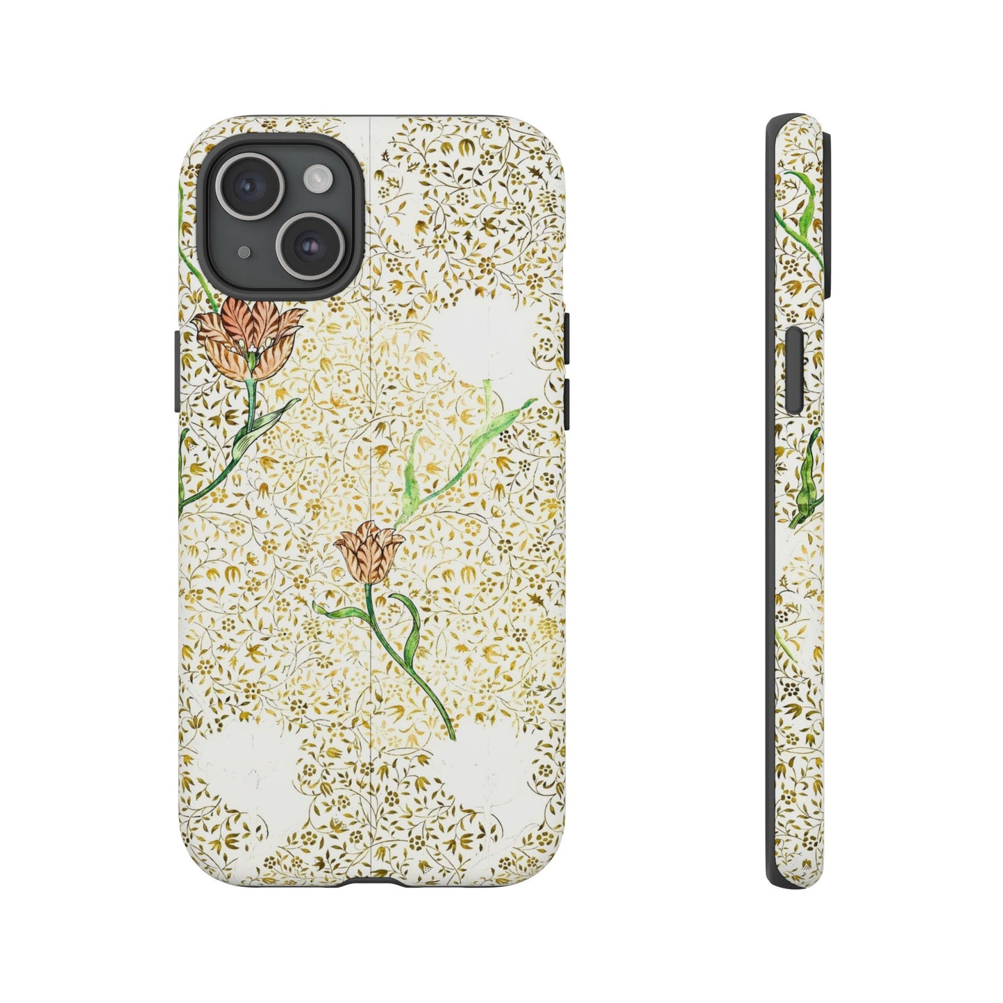 Elegant Floral Phone Case, Tough Cases for iPhone, Stylish Smartphone Cover, Protection with Floral Art, Unique Gift for Her