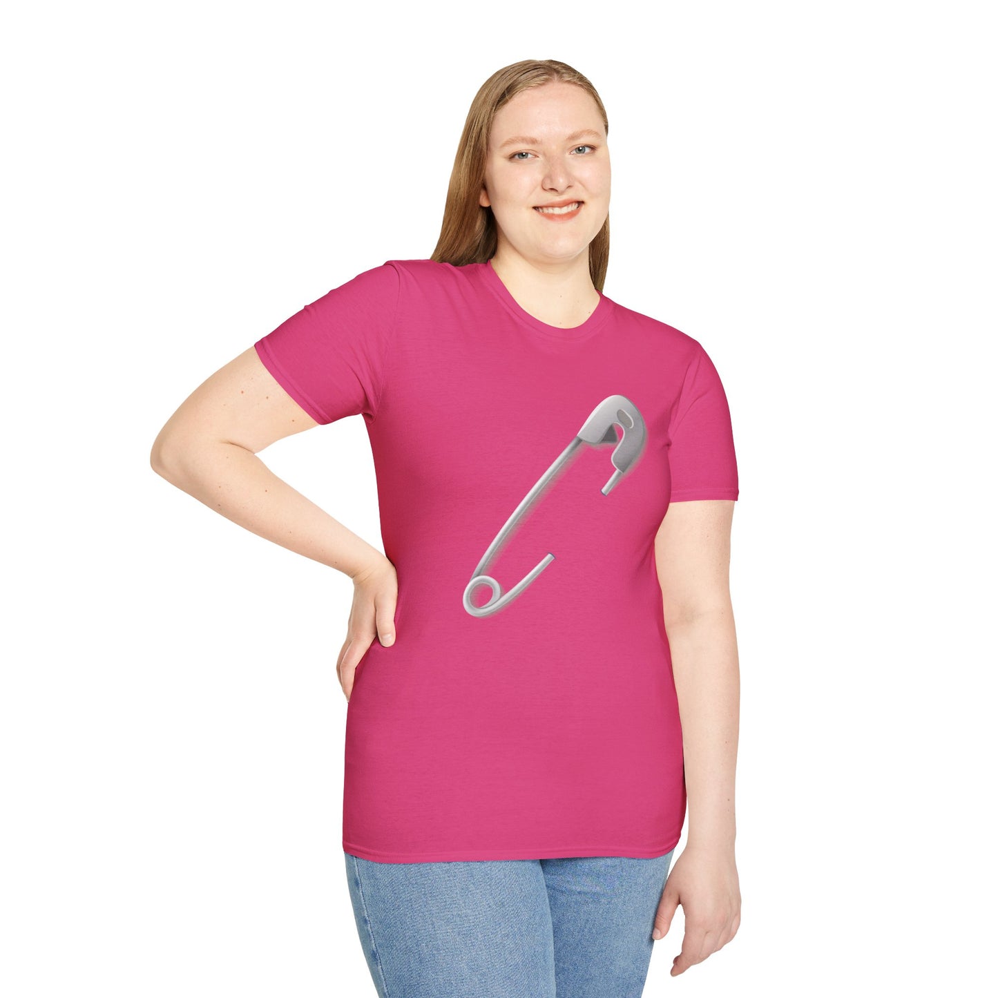 Unisex Softstyle T-Shirt - Minimalist Safety Pin Design
