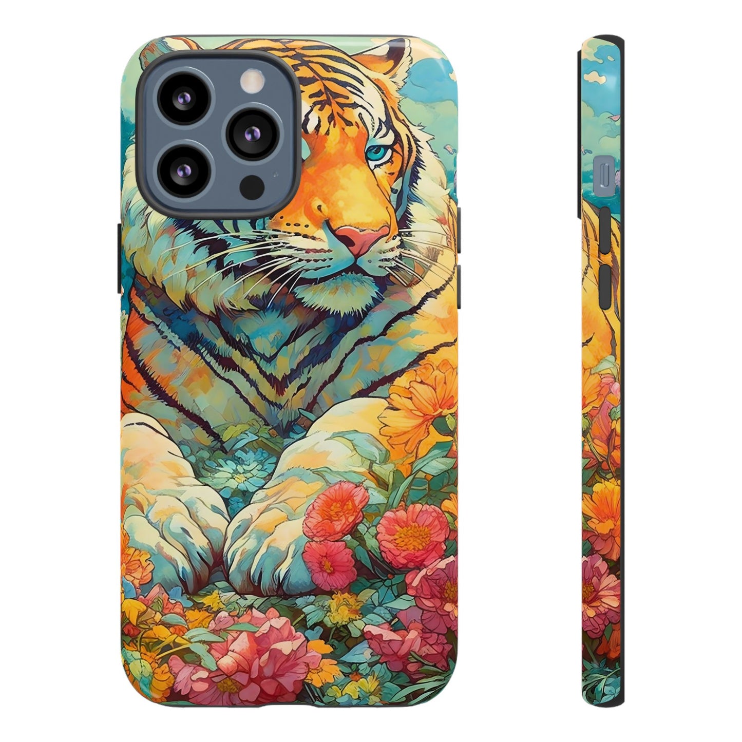 Tiger Jungle Phone Case, Colorful Tough Cases, Animal Lover Gift, Nature Phone Cover, Wildlife Decor, Birthday Present
