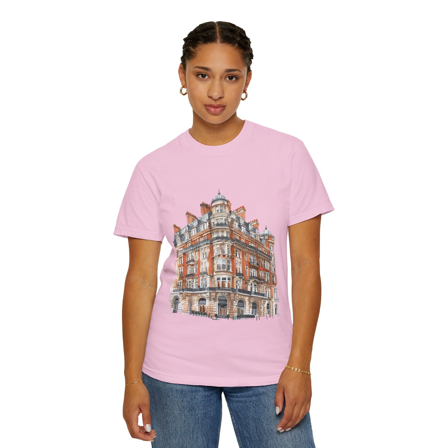 Unisex Garment-Dyed T-shirt - Vintage British Historic Building