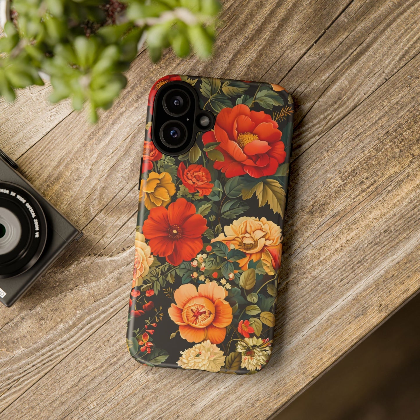 Floral Phone Case, Tough Cases, Decorative Tech Accessories, Gift for Her, Nature Lover Gift, Boho Style Case, Spring Floral Cover