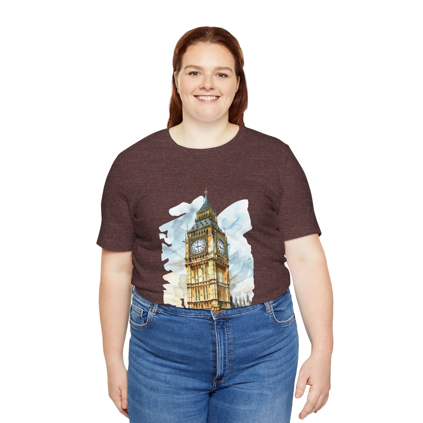 Unisex Jersey Short Sleeve Tee - Iconic Big Ben Clock Tower Design - London Landmark