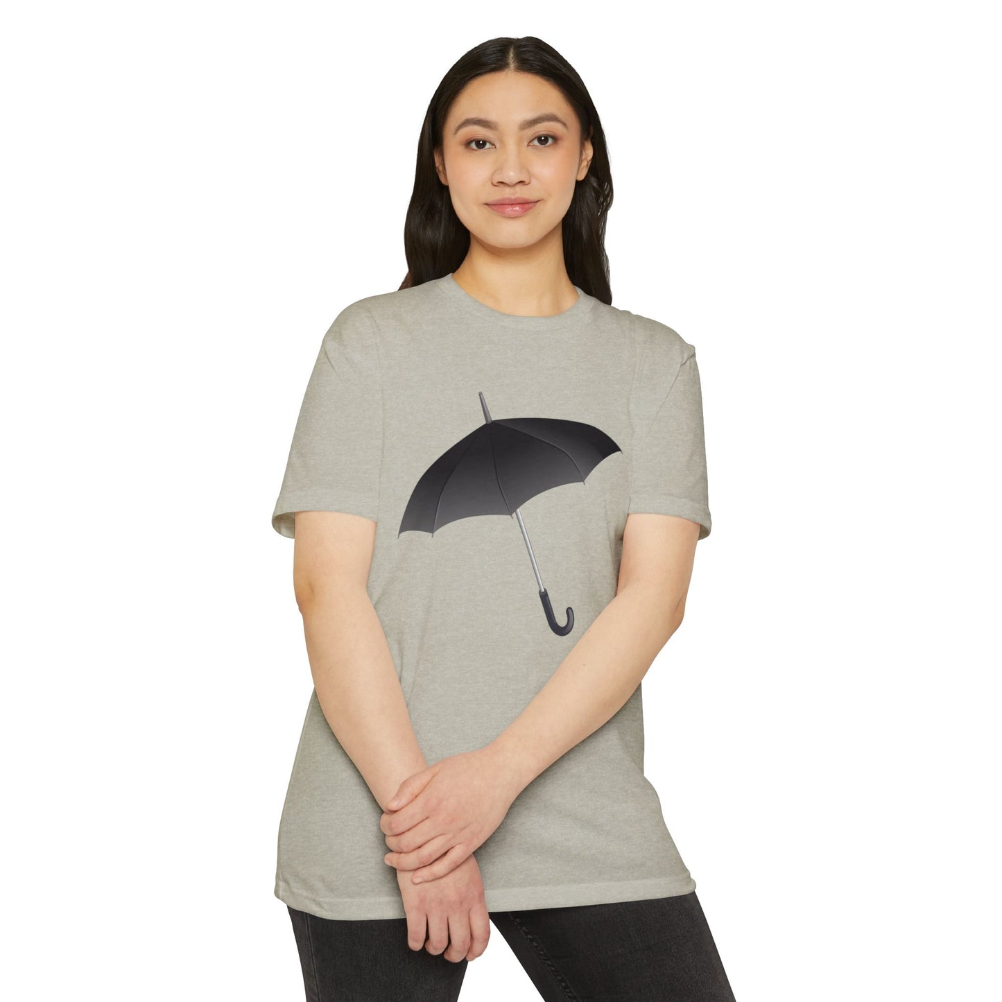 Unisex CVC Jersey T-shirt - Regal Royal Umbrella - Elegant and Majestic Design