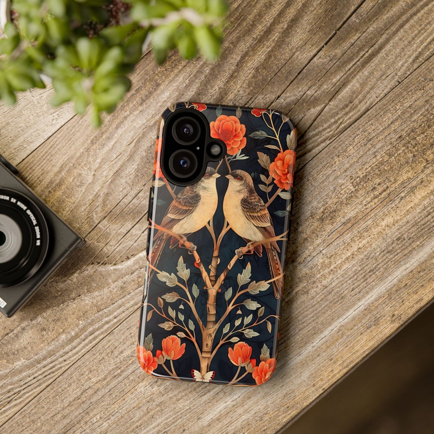 Birds & Blooms Phone Case | Floral Tough Phone Cover, Gift for Nature Lovers, Stylish and Durable, Unique Phone Accessory, Protective Case