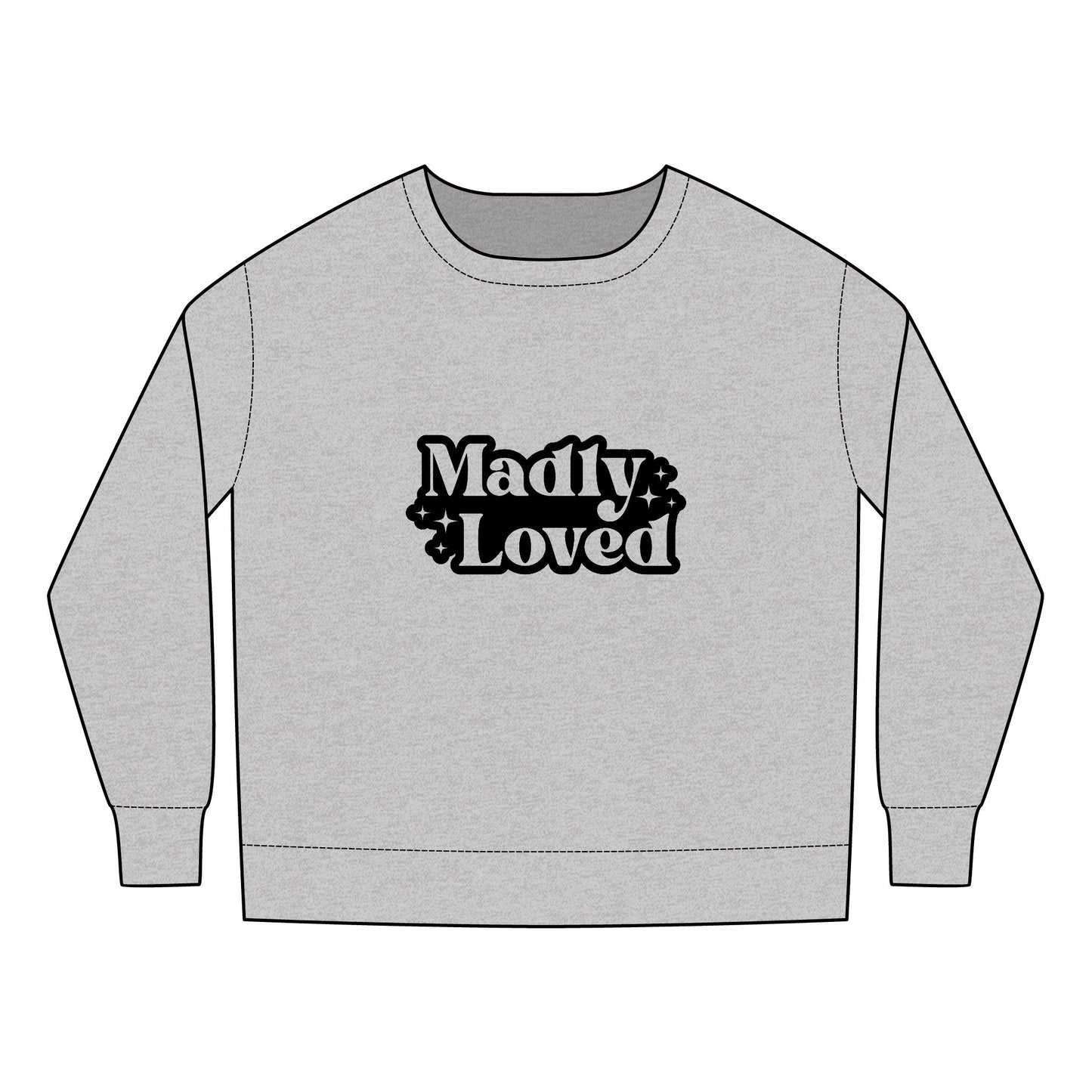 Toddler Sweatshirt - Madly Loved Boho Typography Clipart - Cozy Gift for Little Ones