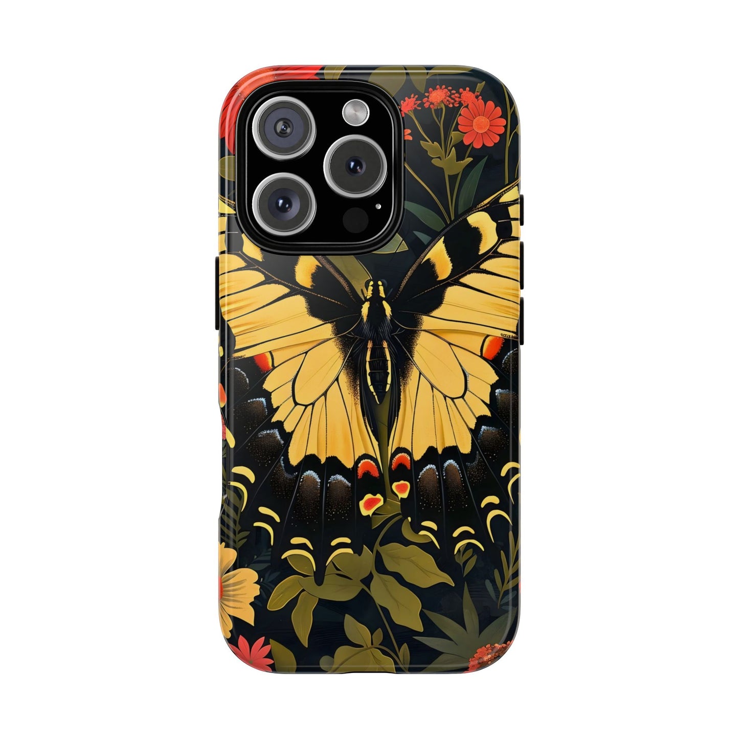 Butterfly Floral Phone Case, Tough Cases with Vibrant Design, Protective Cover for Nature Lovers, Gift for Her