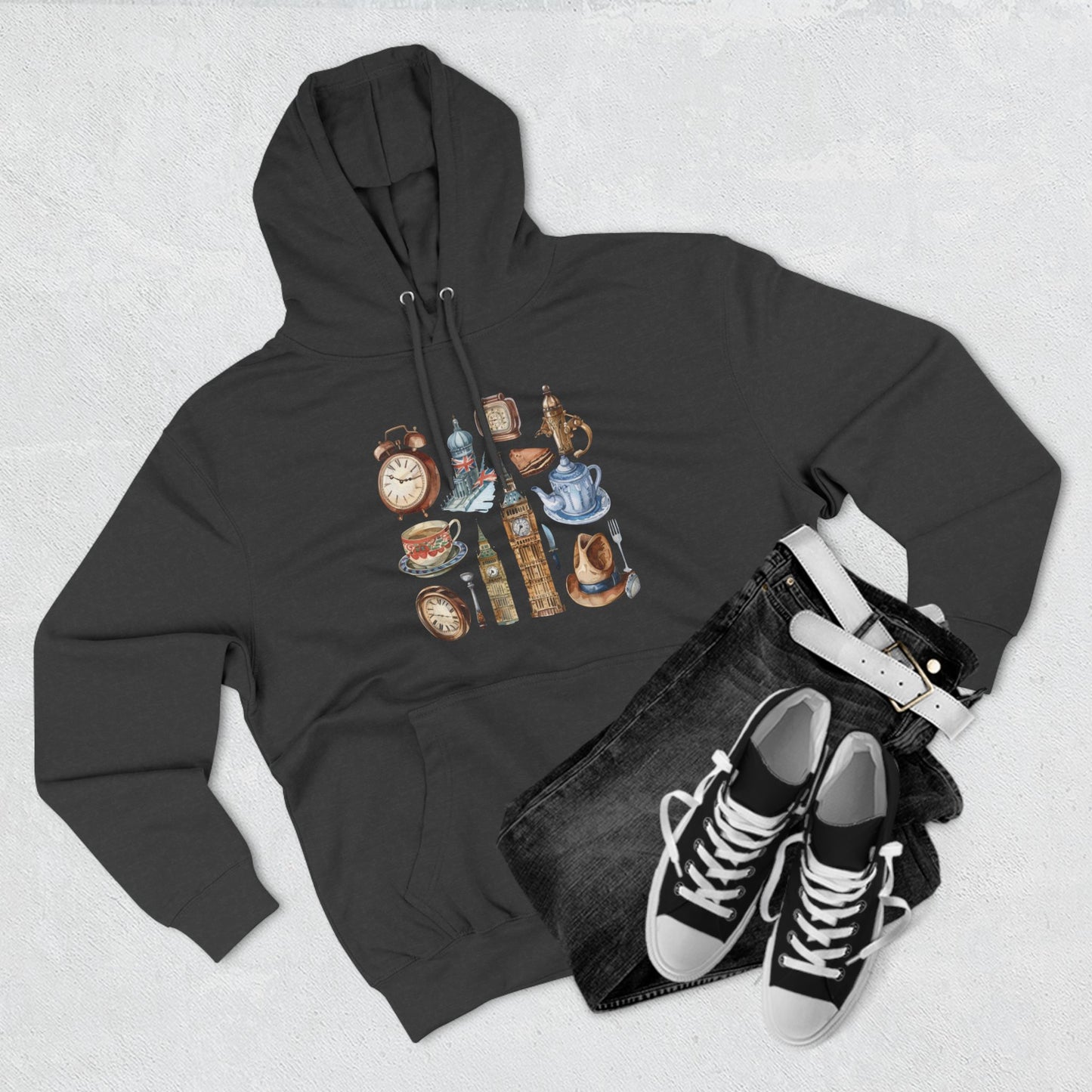 Vintage England Iconic Three-Panel Fleece Hoodie