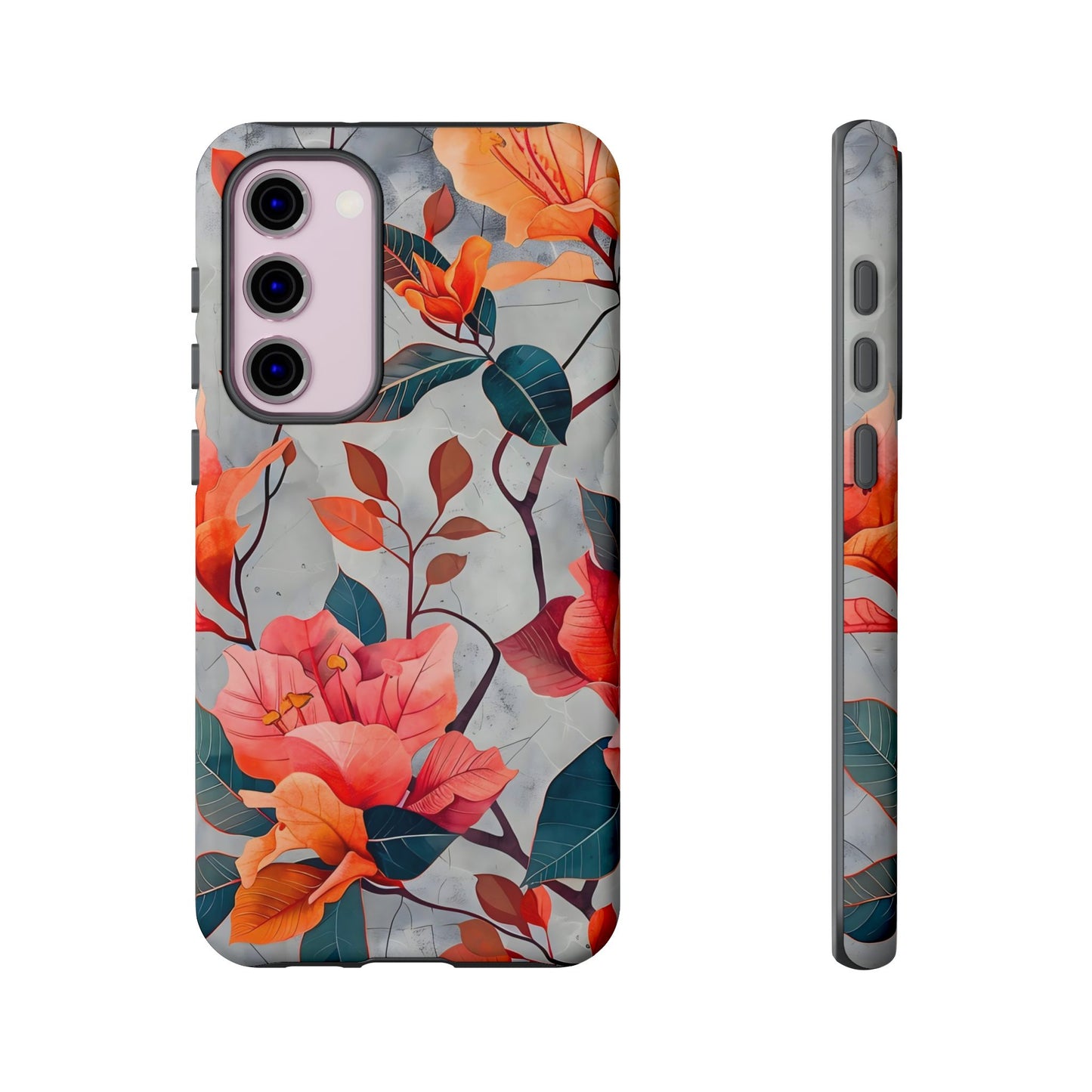 Floral Phone Case, Tough Cases, Flower Power, Gift for Her, Decorative Phone Cover, Trendy Accessories, Everyday Style