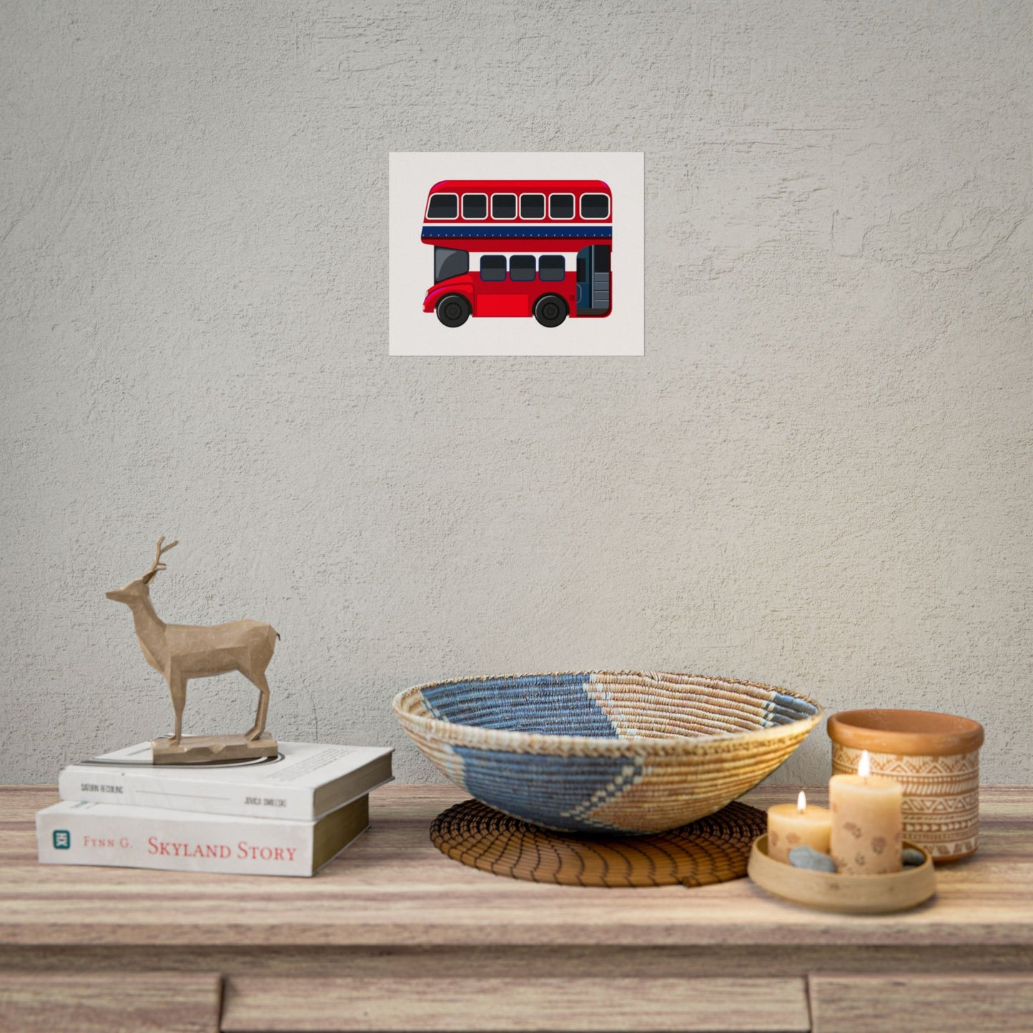 Red Double Decker Bus Rolled Posters