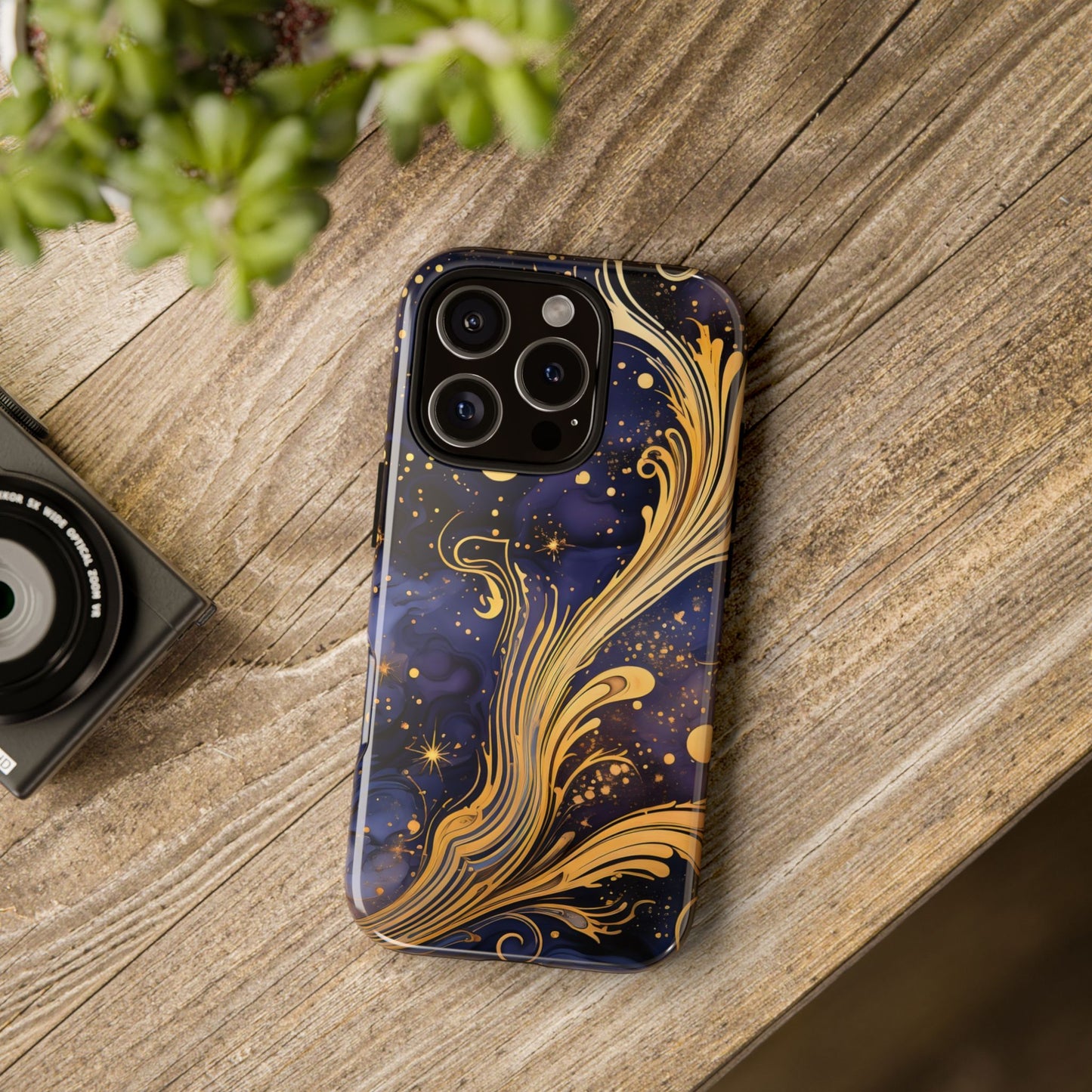 Elegant Floral Phone Case, Tough Cases for Women, Artistic Galaxy Design, Phone Cover for Cosmic Lovers, Unique Gift Idea