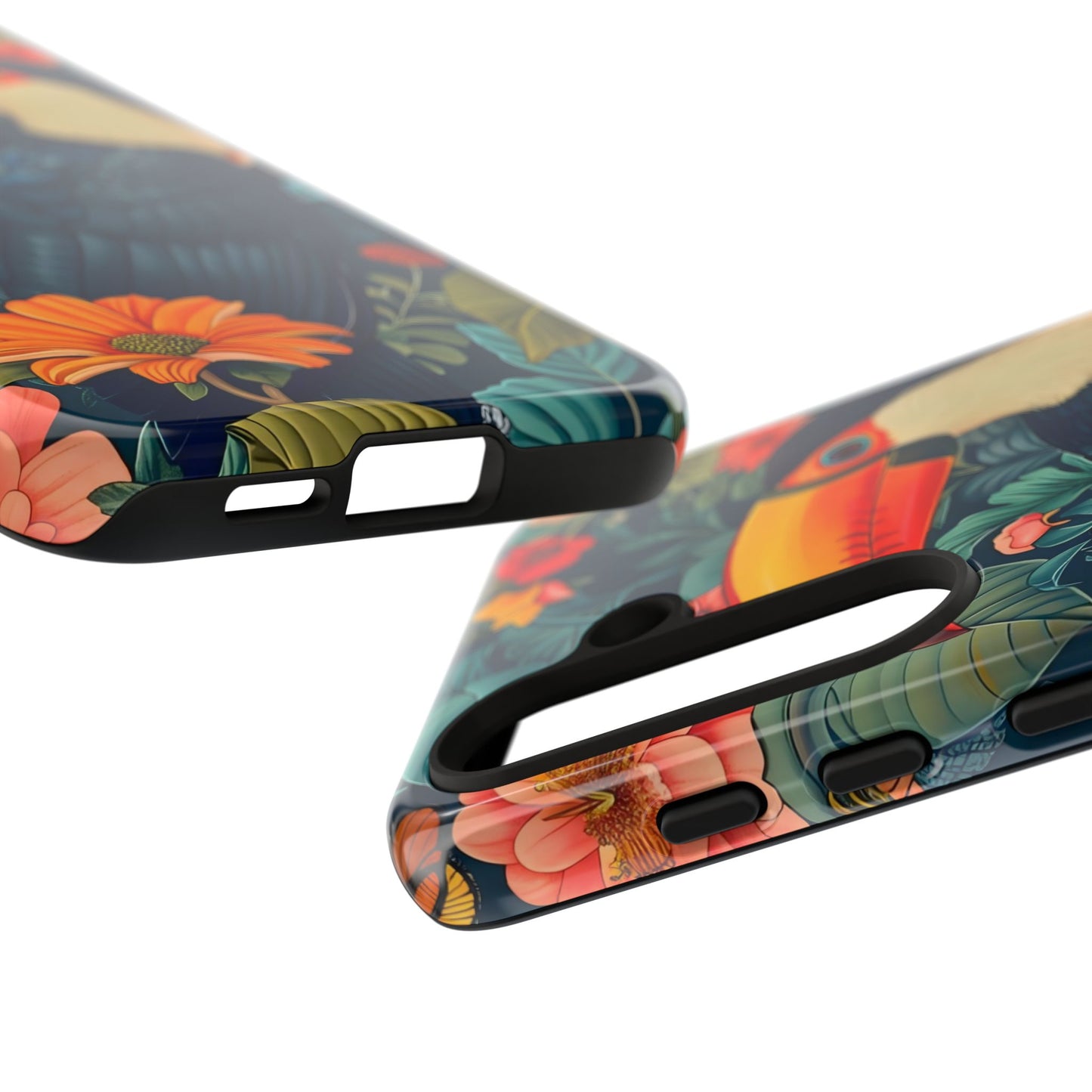 Tropical Toucan Phone Case - Cute Animal Design, Nature Lover Gift, Floral Pattern, Bird Lover Accessory, Summer Vibes