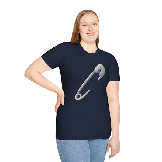 Unisex Softstyle T-Shirt - Minimalist Safety Pin Design