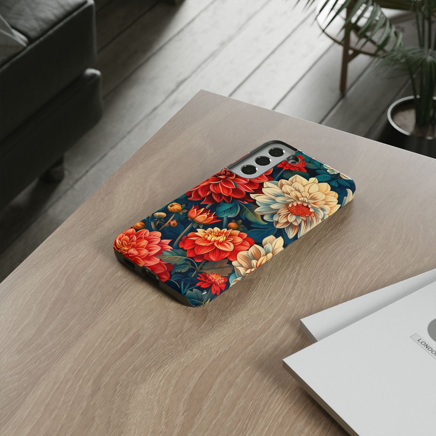 Floral Phone Case - Vibrant Tough Cases, Stylish Floral Cell Phone Cover, Gift for Her, Trendy Phone Accessory, Flower Design
