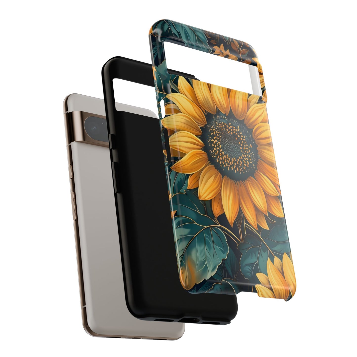 Sunflower Phone Case - Bright Floral Design, Stylish Tough Cover for Sunflower Lovers, Gift for Plant Enthusiasts, Mom Gift, Nature Lovers