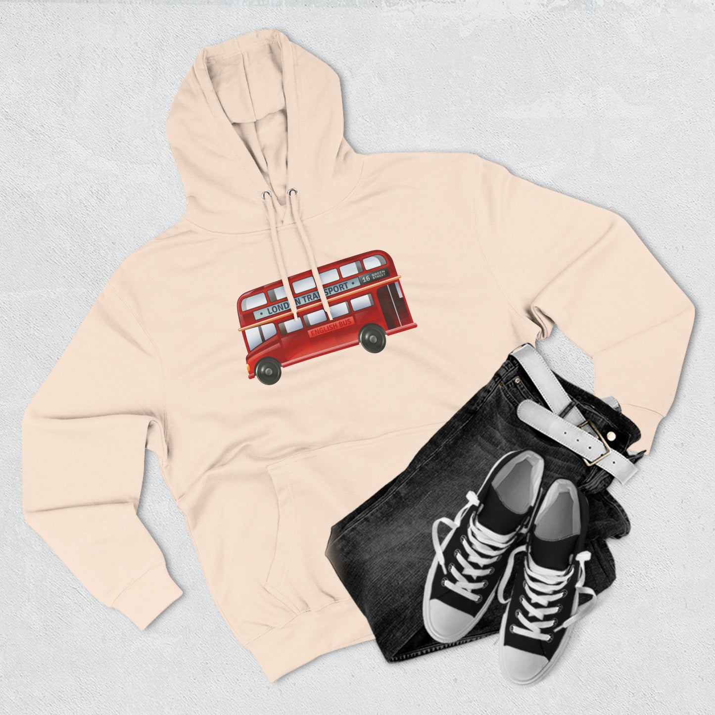 Vintage Car Trendy Three-Panel Fleece Hoodie