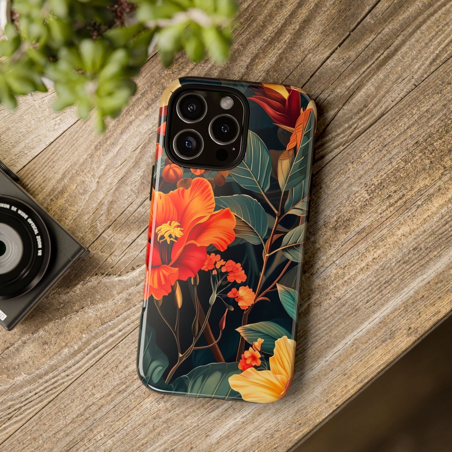 Tough Floral Phone Case | Tropical Vibe, Gift for Nature Lovers, Summer Beach Accessory, Floral Pattern, Trendy Phone Accessories