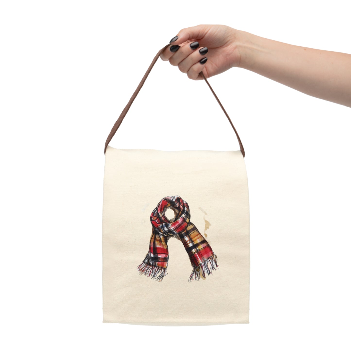 The Highland Scarf Canvas Lunch Bag With Strap