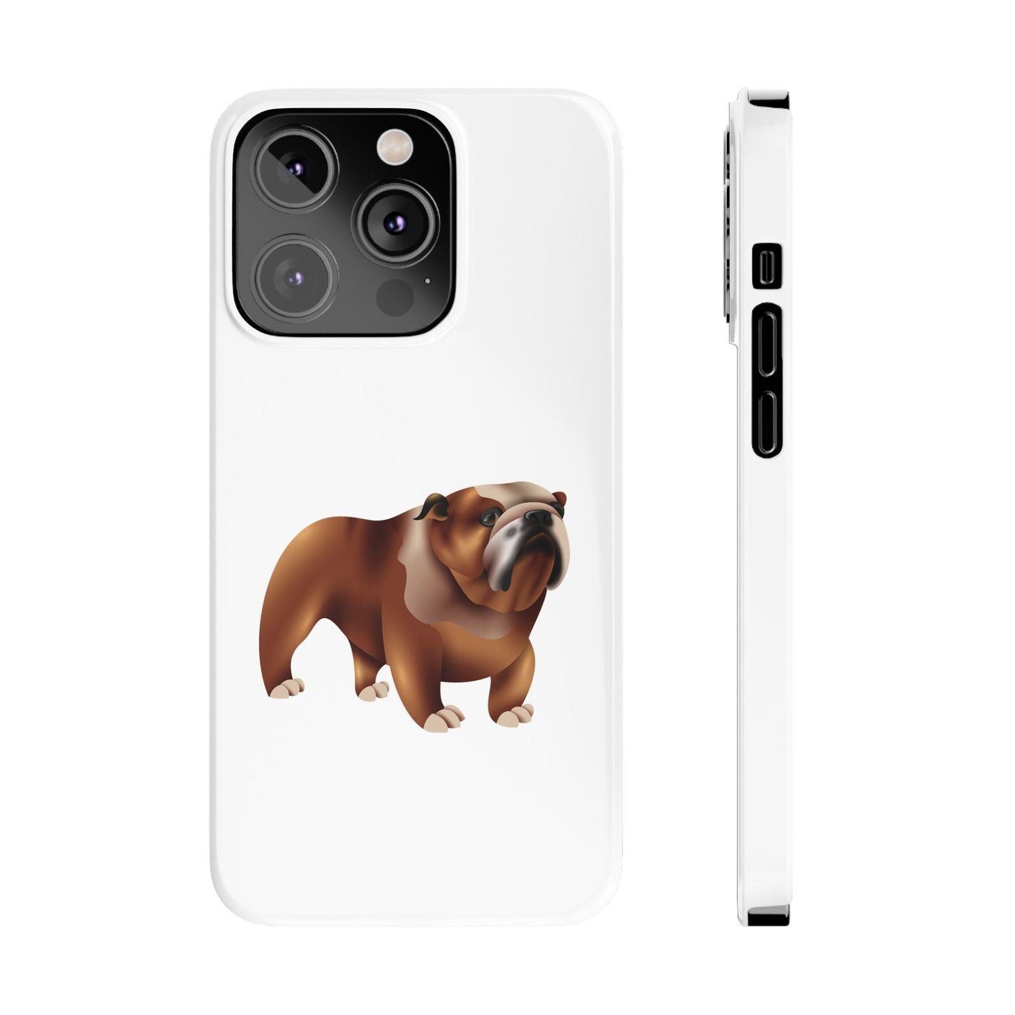 Bulldog Slim Phone Cases, Dog Lover Gift, Cute Phone Cover, Pet Theme Case, Birthday Gift for Dog Owners