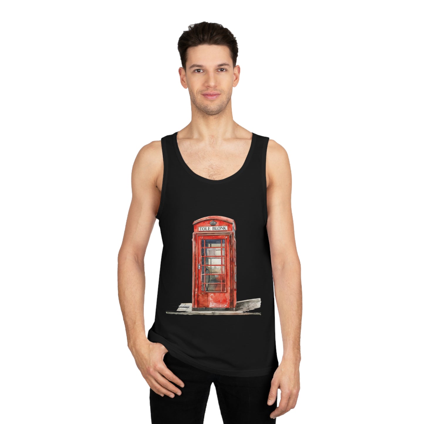 Unisex Softstyle™ Tank Top - Iconic British Red Telephone Booth