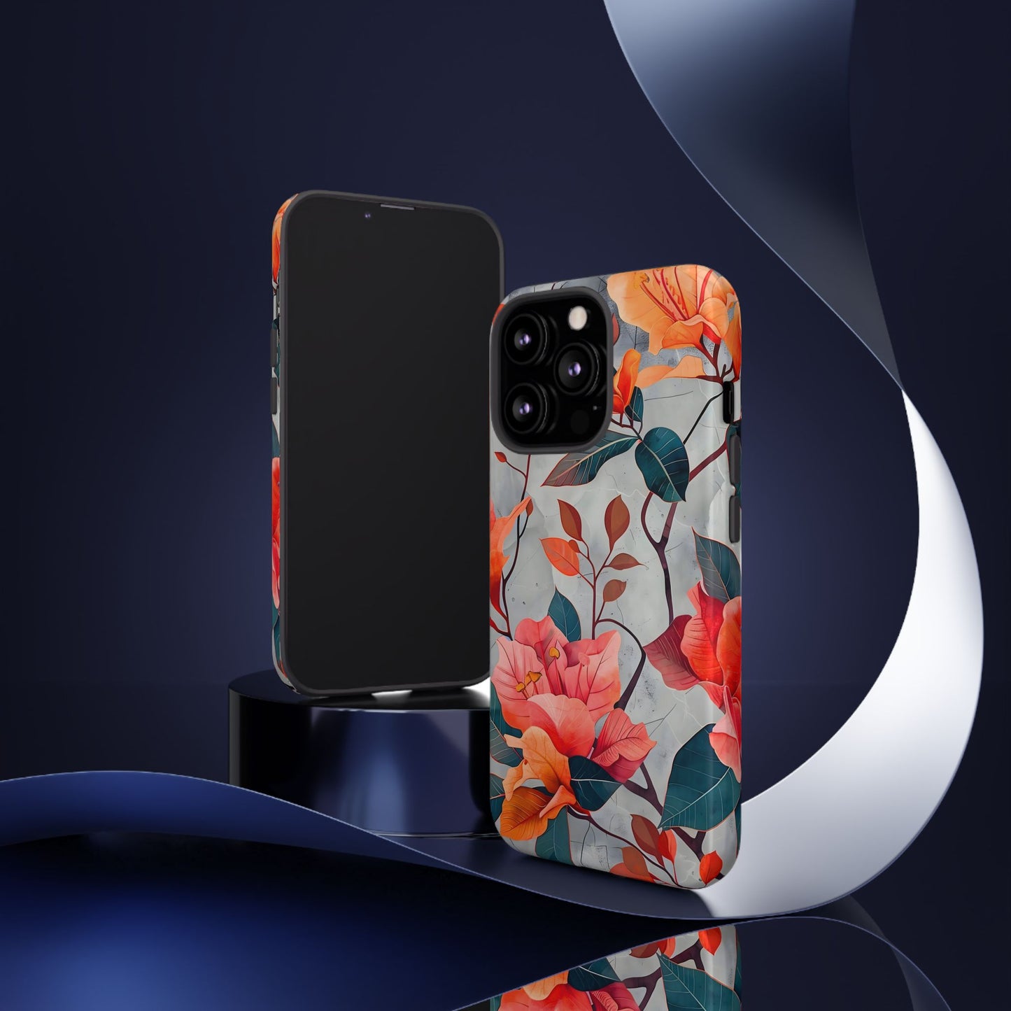 Floral Phone Case, Tough Cases, Flower Power, Gift for Her, Decorative Phone Cover, Trendy Accessories, Everyday Style